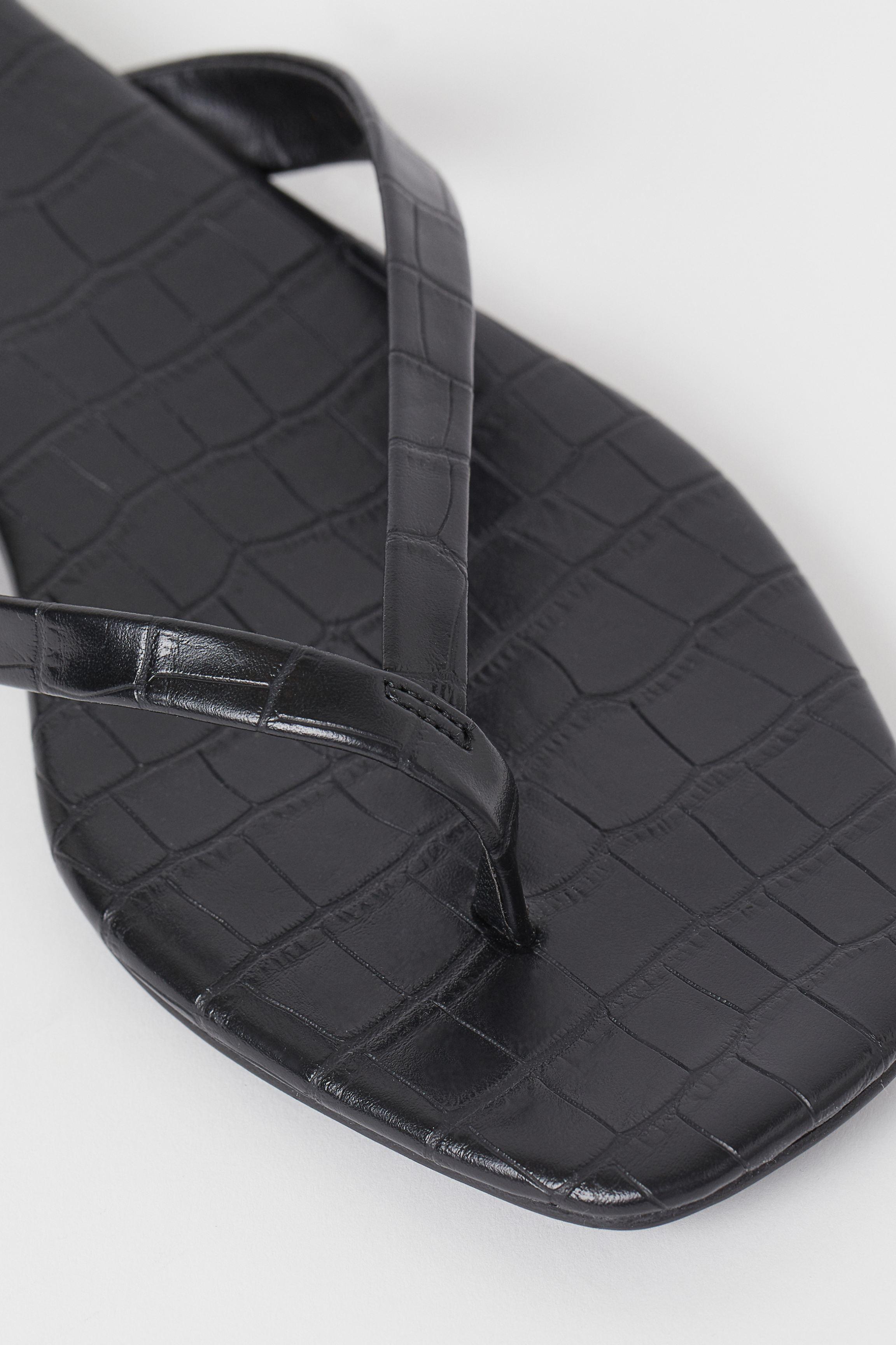 H&M Flip-flops in Black/Crocodile-Patterned (Black) - Lyst