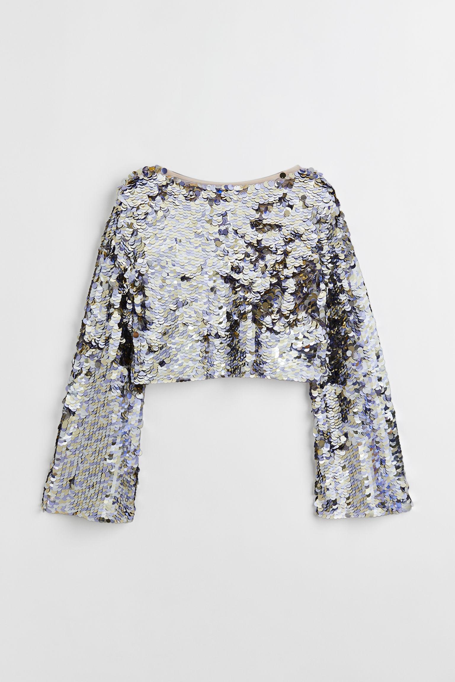 H&M Sequined Top in Pink | Lyst Canada