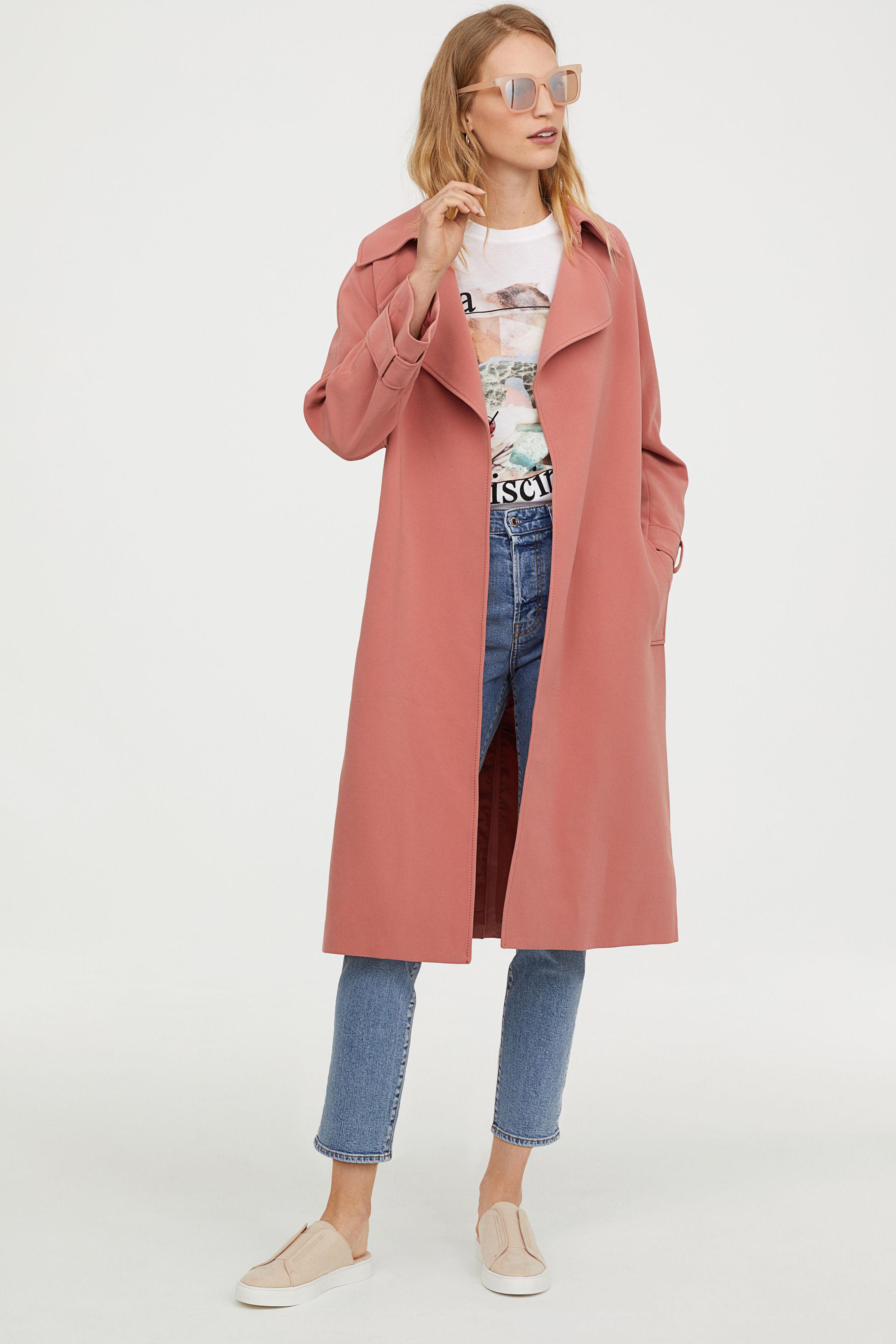 denim trench coat h&m