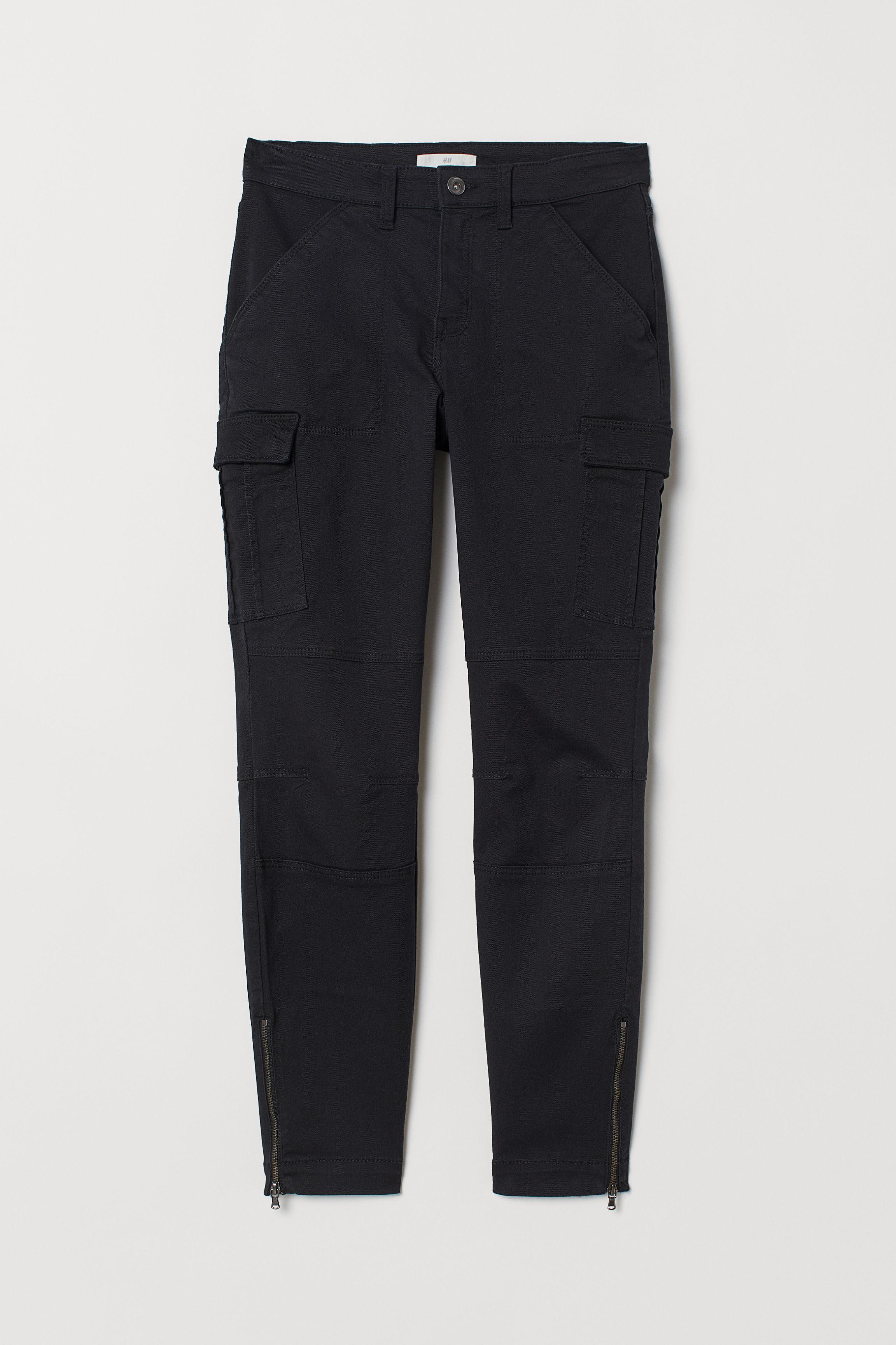 black cargo trousers h&m