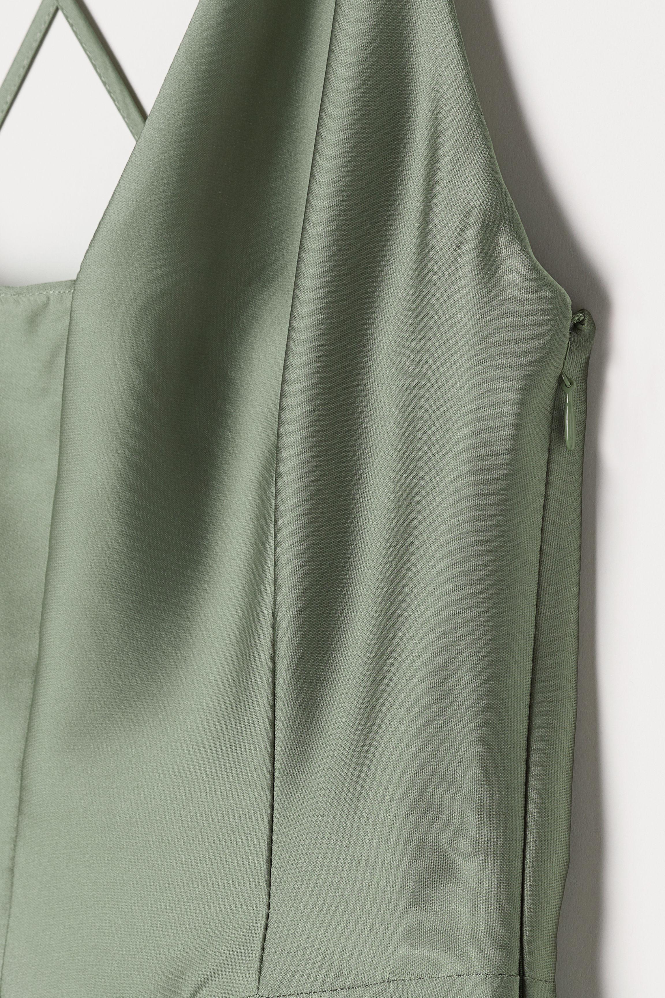 dusky green maxi dress