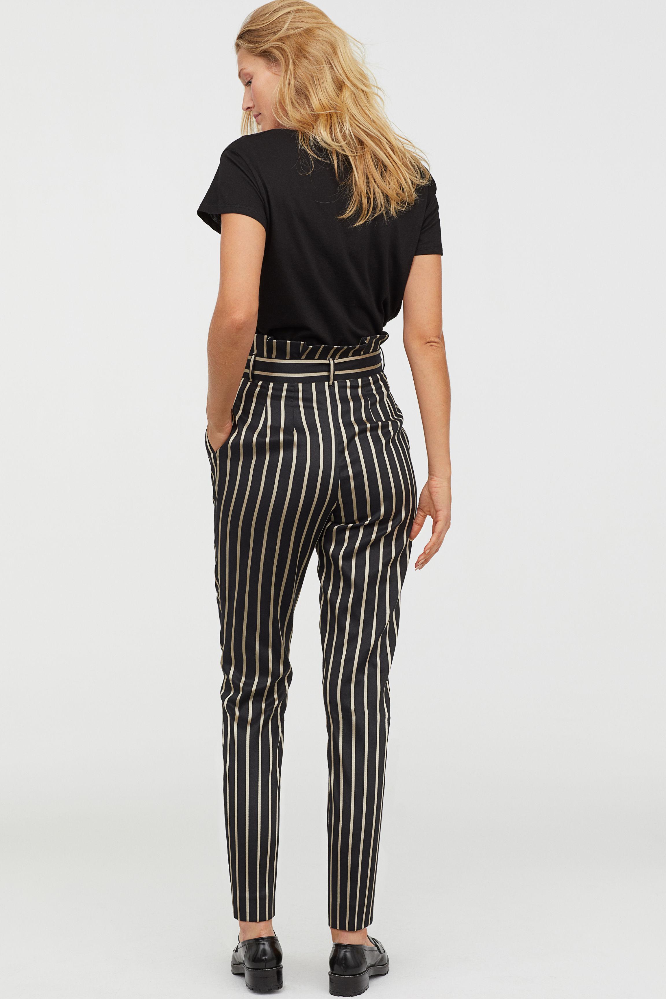 H&M Synthetic Paper-bag Pants in Black - Lyst