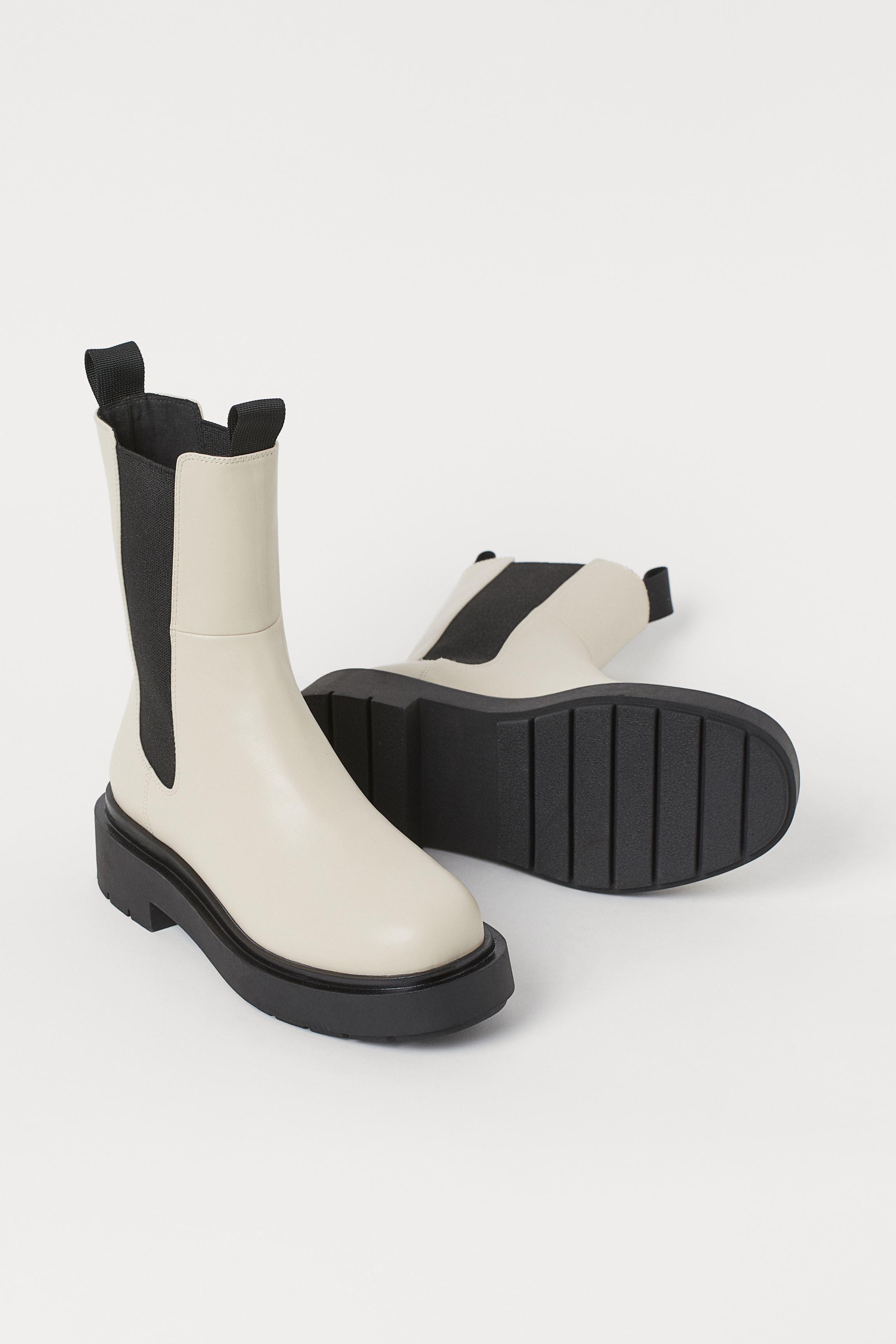 H&M High Profile Chelsea Boots in Light Beige - Lyst