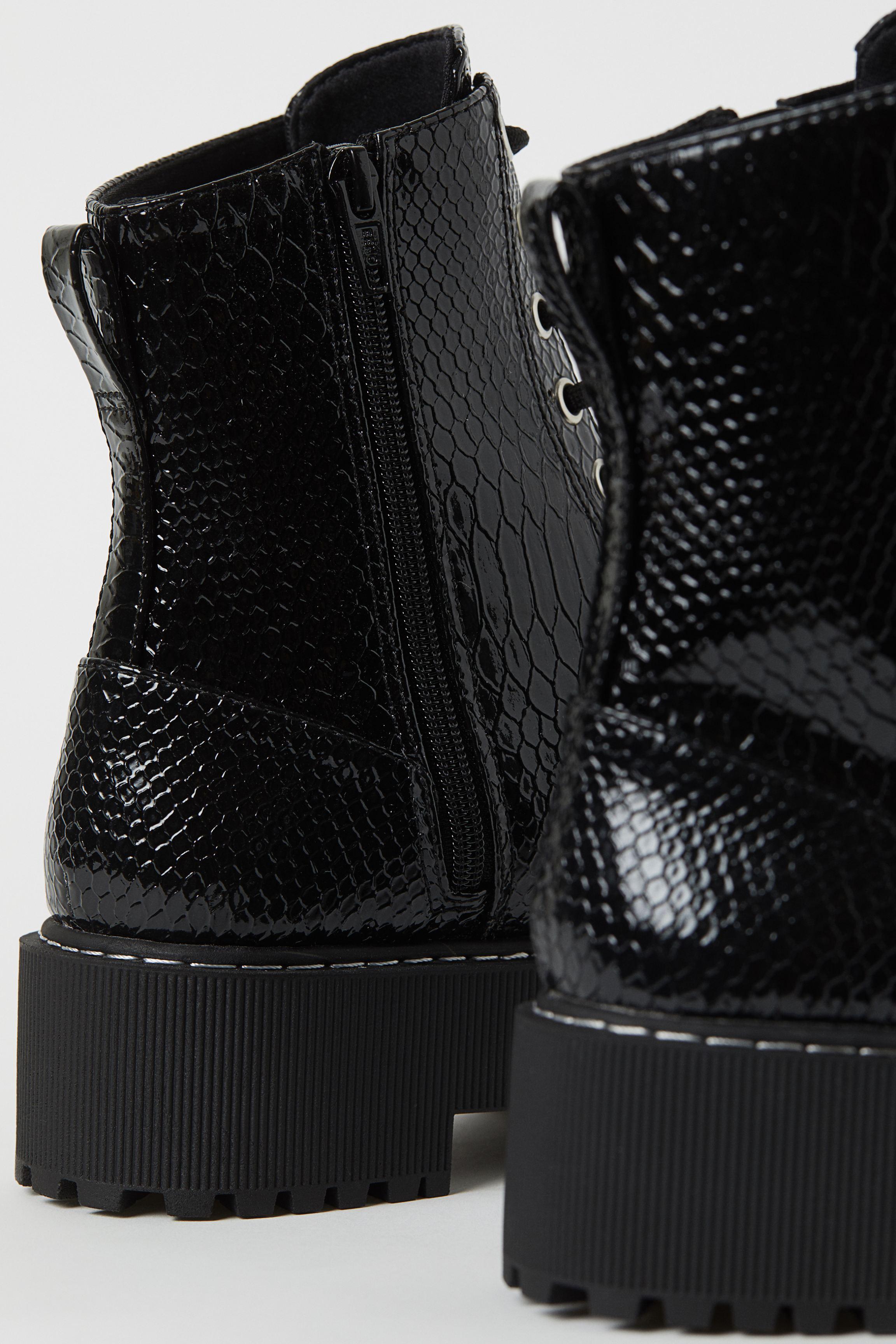 h&m platform combat boots