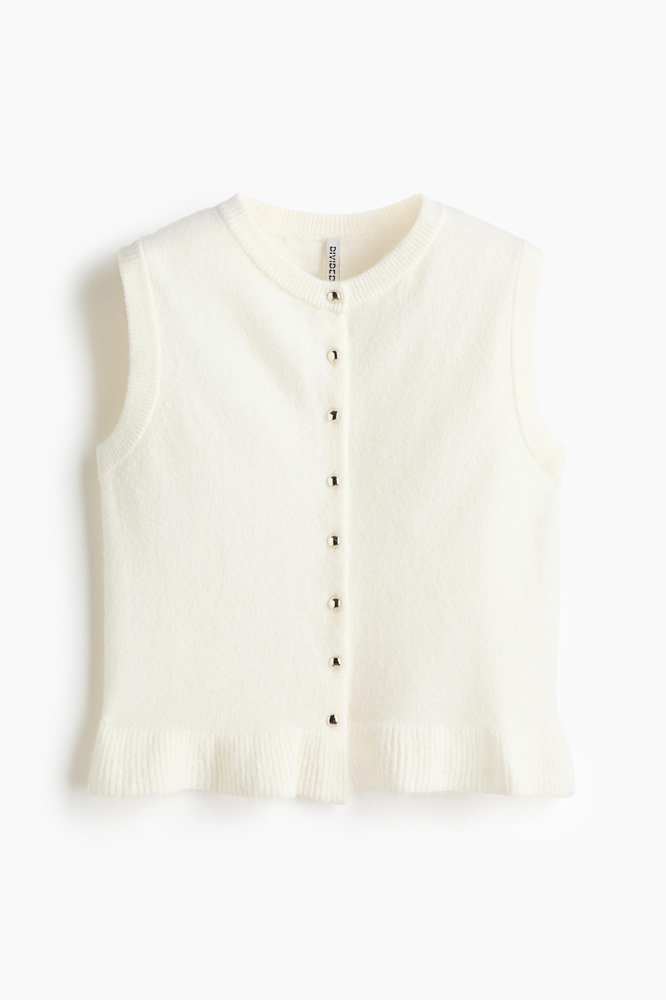 Pull Blanc H&M à Lacets Devant - Taille XS - Occasion Très Bon état