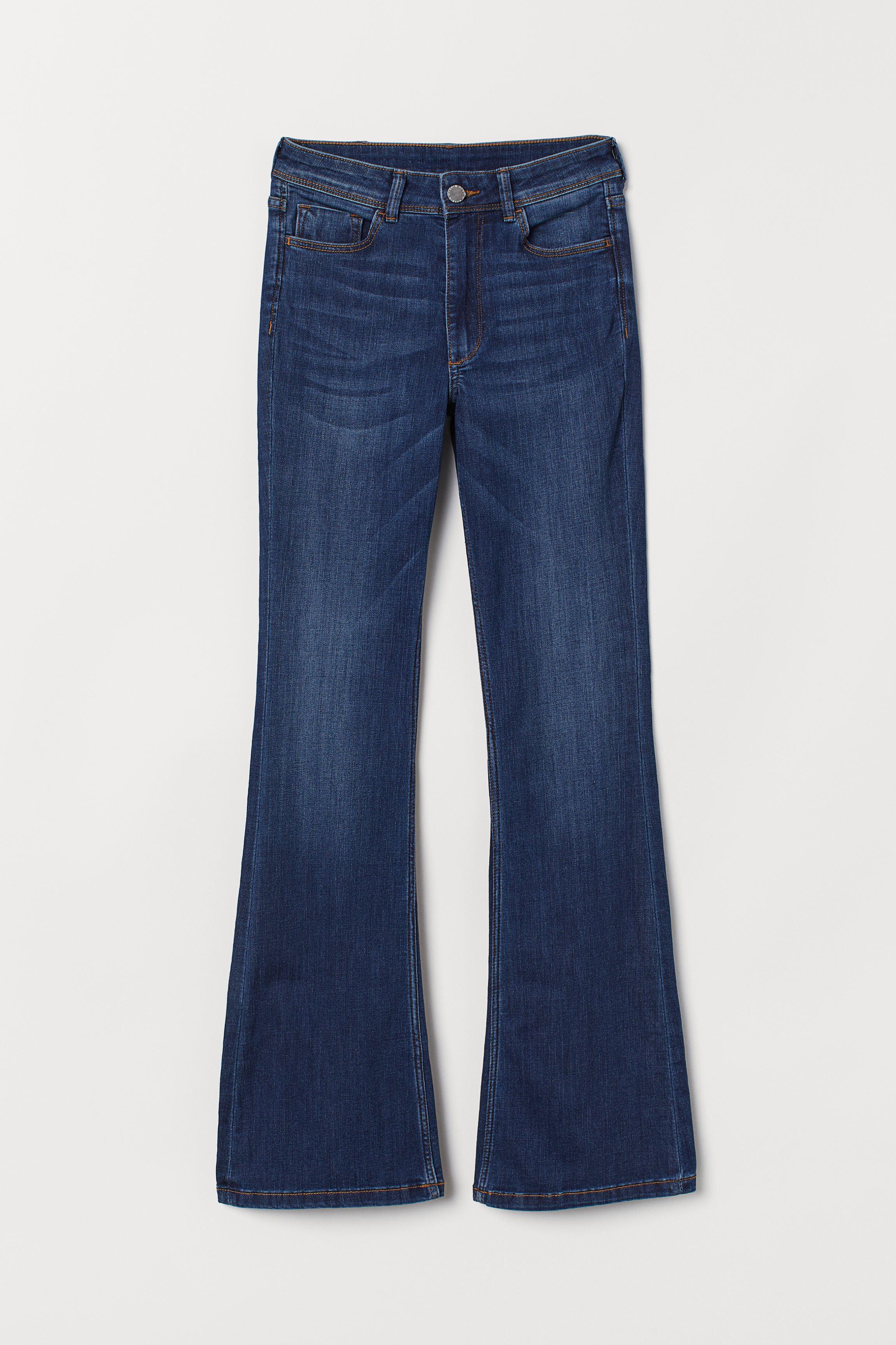 H&M Mini Flare High Jeans in Blue | Lyst