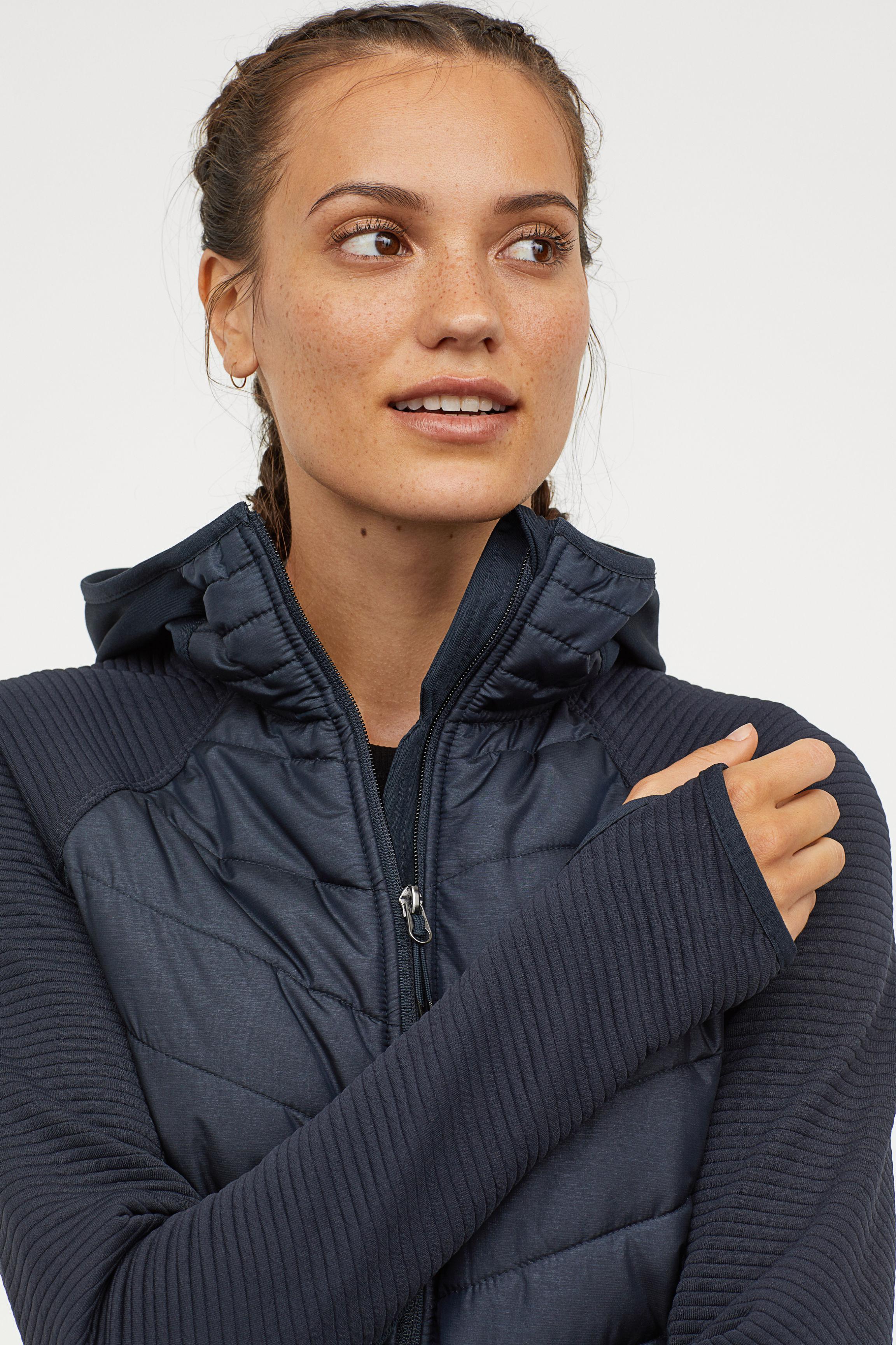H&M Synthetic Padded Outdoor Jacket in Dark Blue (Blue) | Lyst