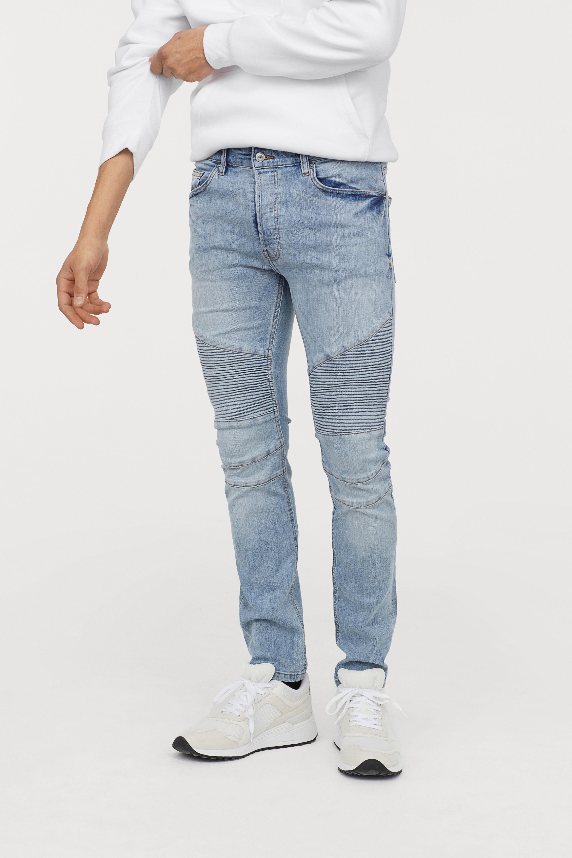 H&M Skinny Biker Jeans in Blue for Men | Lyst
