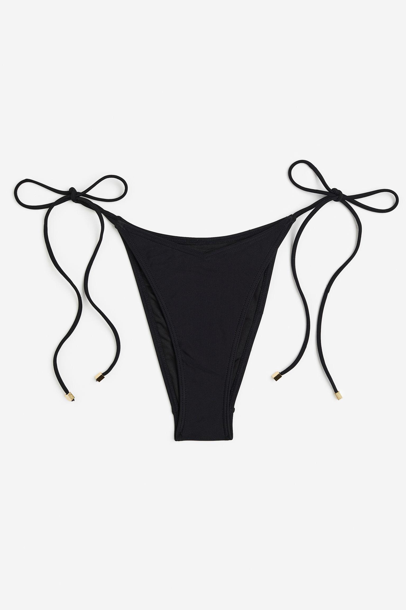 H&M Zwart Bikinibroekje Met Strikjes Aan De Zijkant in het Zwart | Lyst NL
