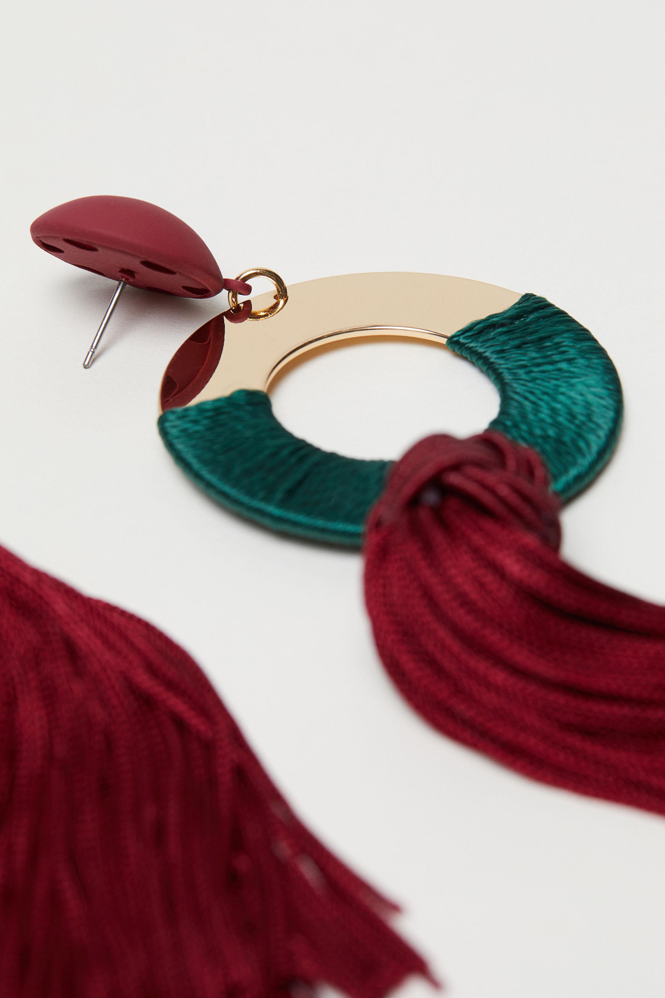 H&M Synthetic Tasseled Earrings Lyst