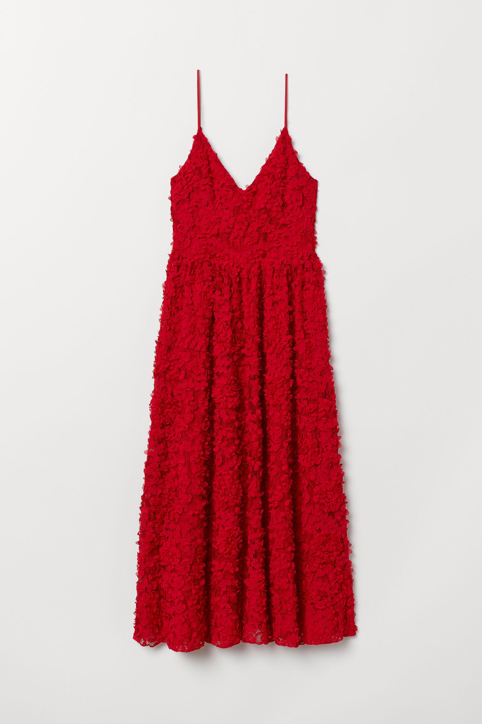 H&M Kleid mit Applikationen in Rot | Lyst AT