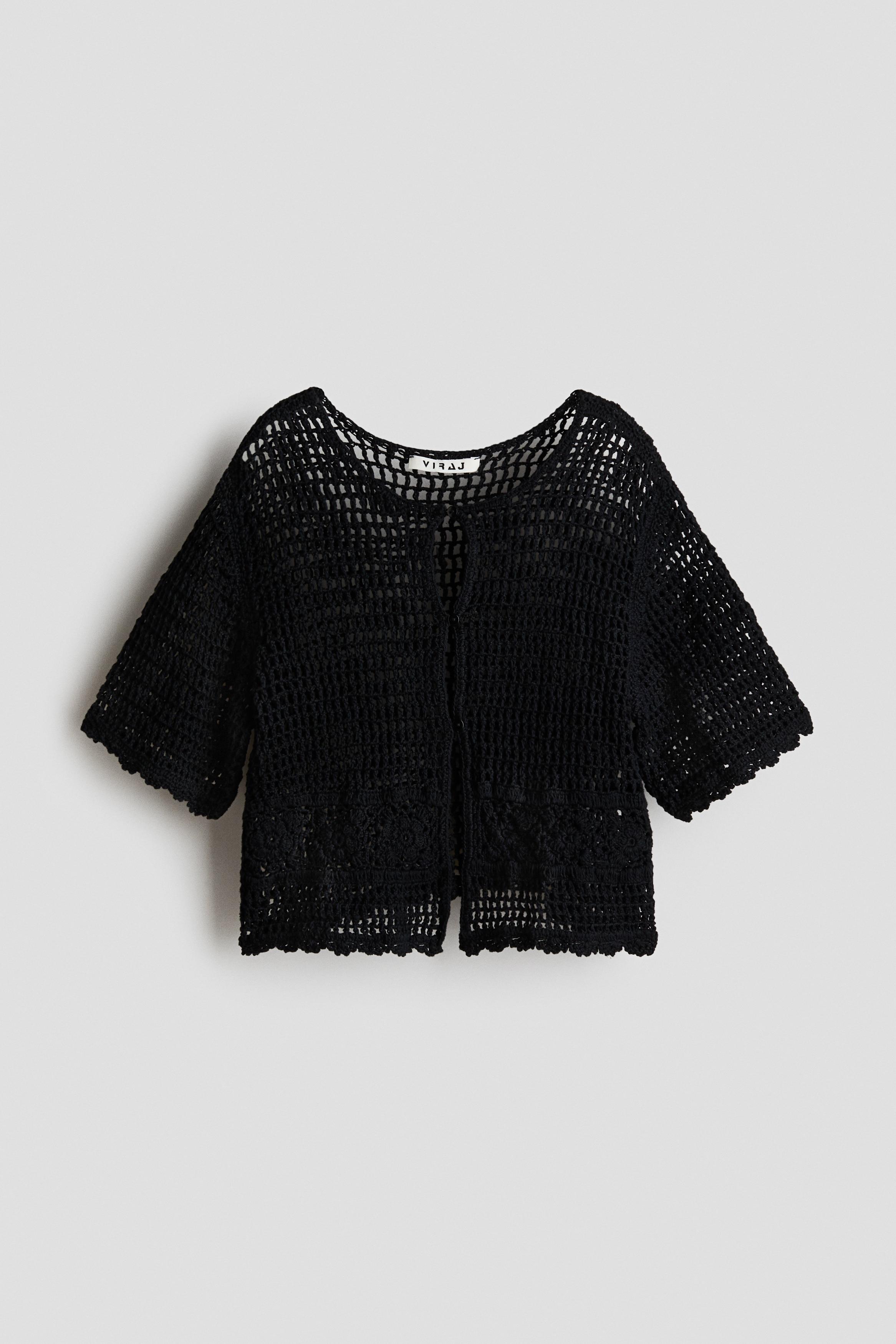 Veste Cardigan Noir Texturé H&M - Taille M - Neuve Avec étiquette - Style Décontracté