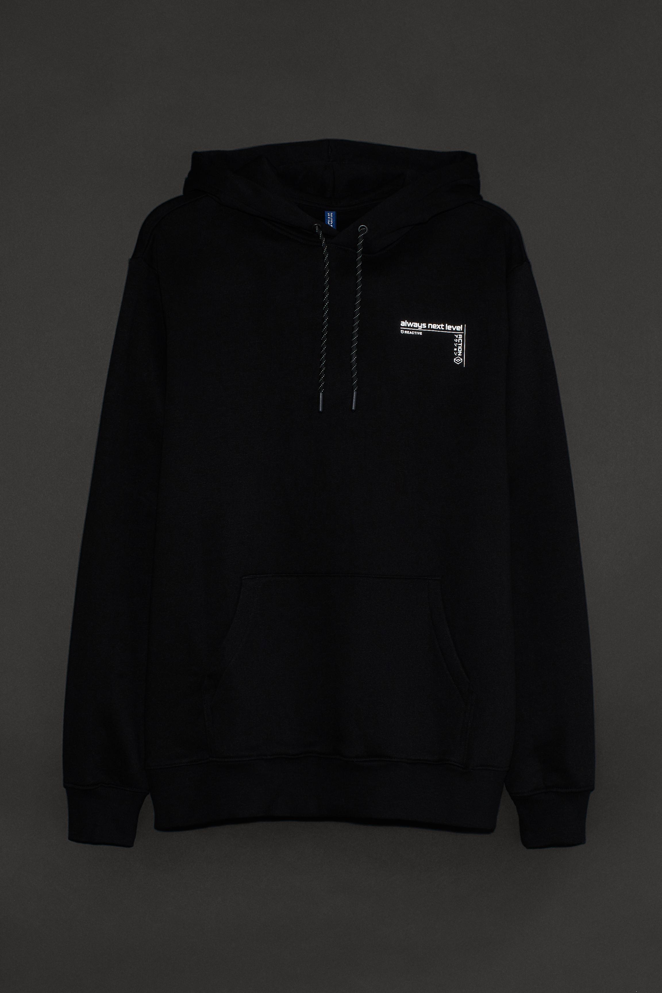 black hooded top