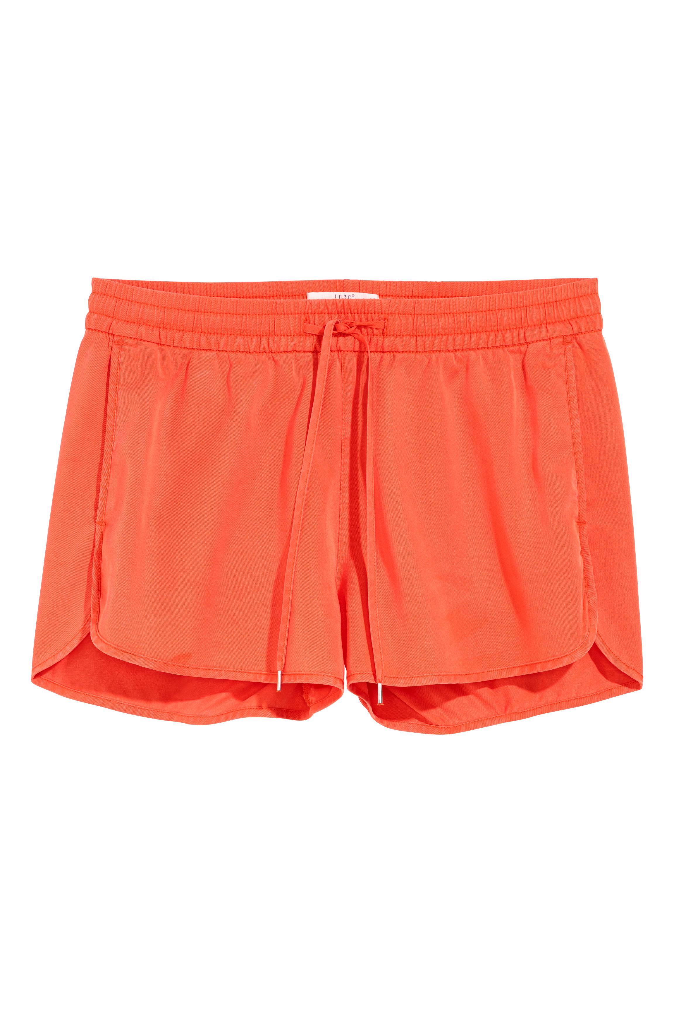 H&M Lyocell Shorts in Orange - Lyst