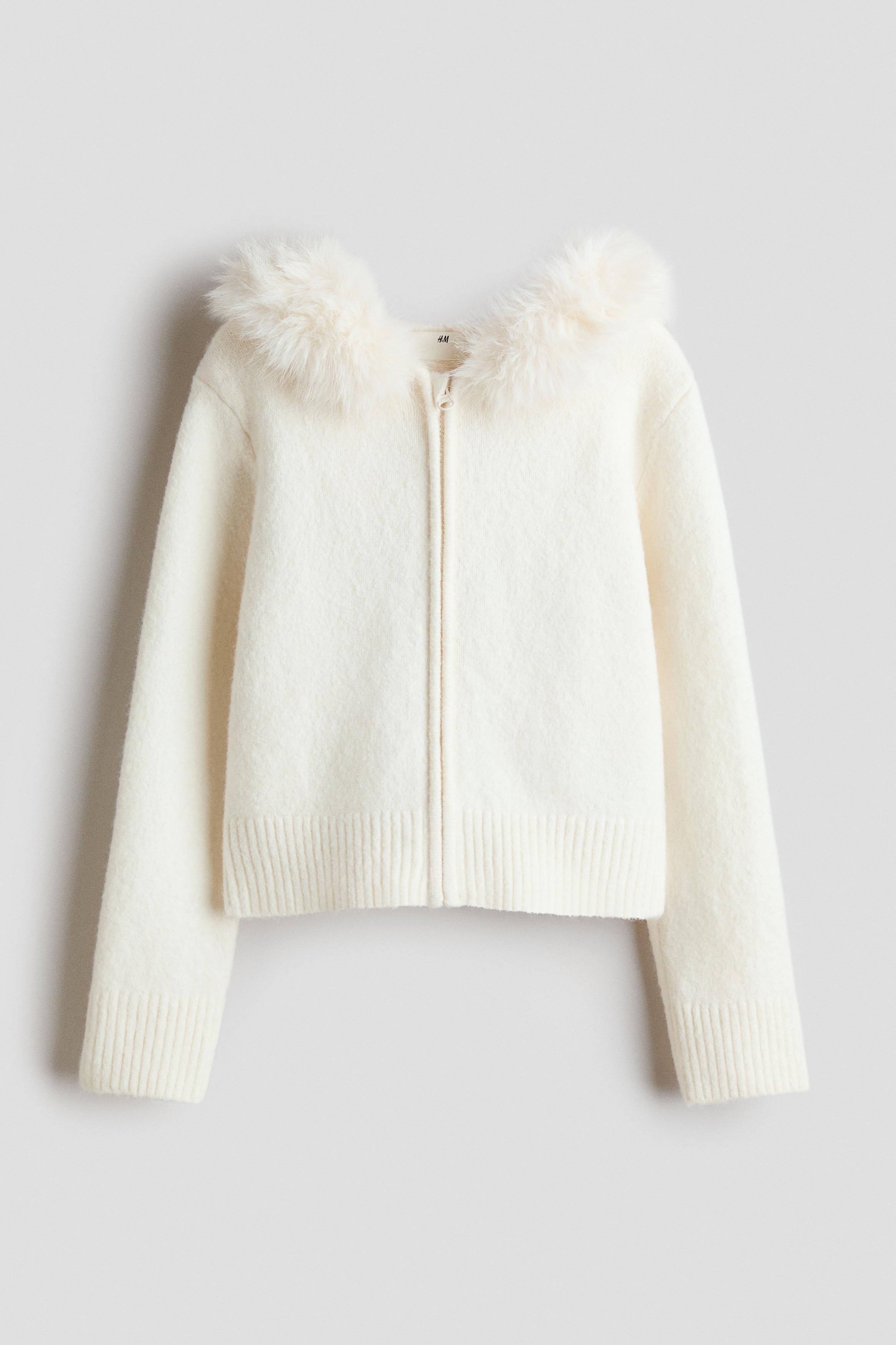 Pull Blanc Divisé H&M Taille XS - Léger, Lacets Devant, Occasion Très Bon État