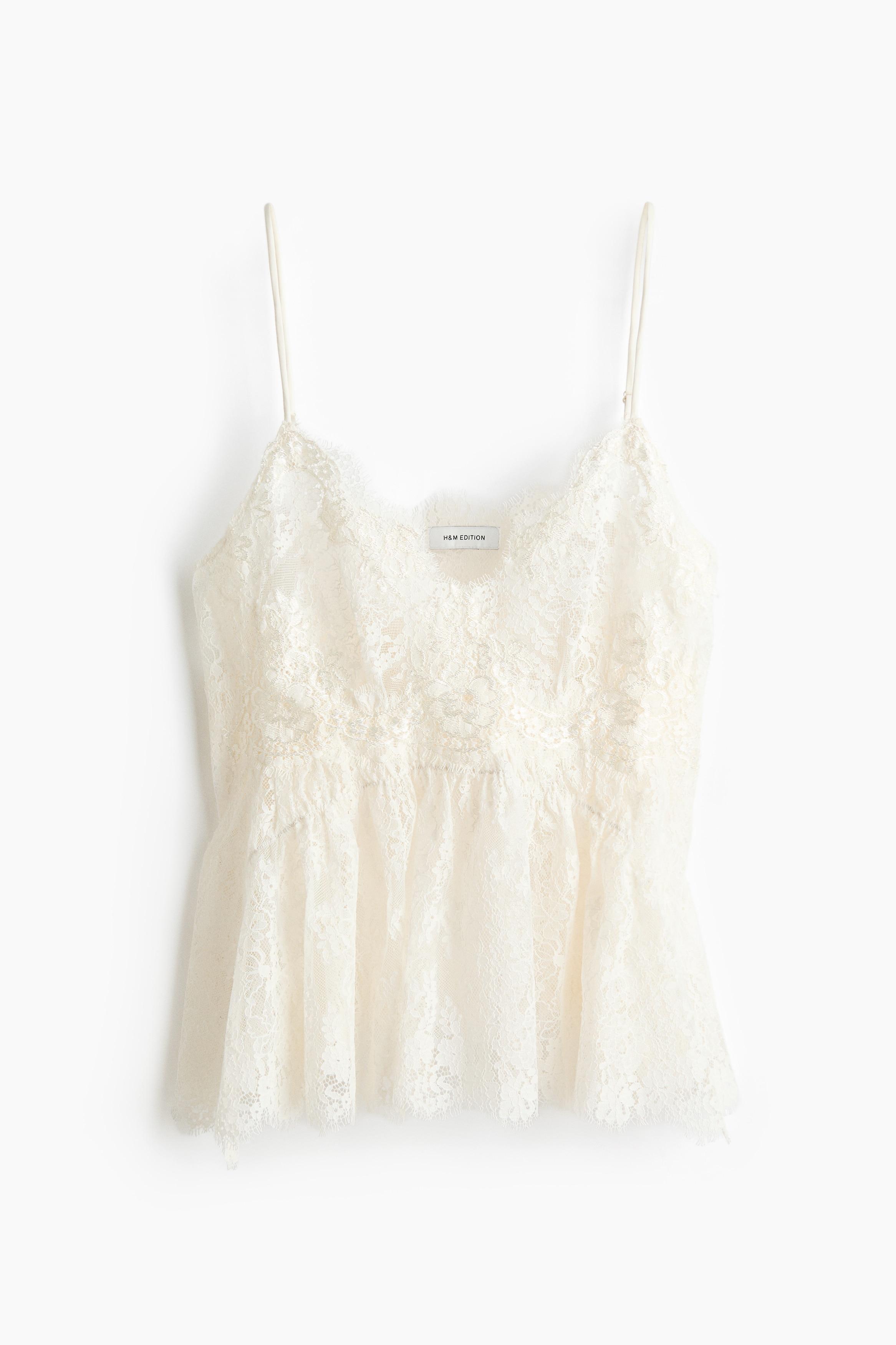 Haut Blanc à Manches Longues H&M - Taille S - Occasion Très Bon État - Basique Intemporel