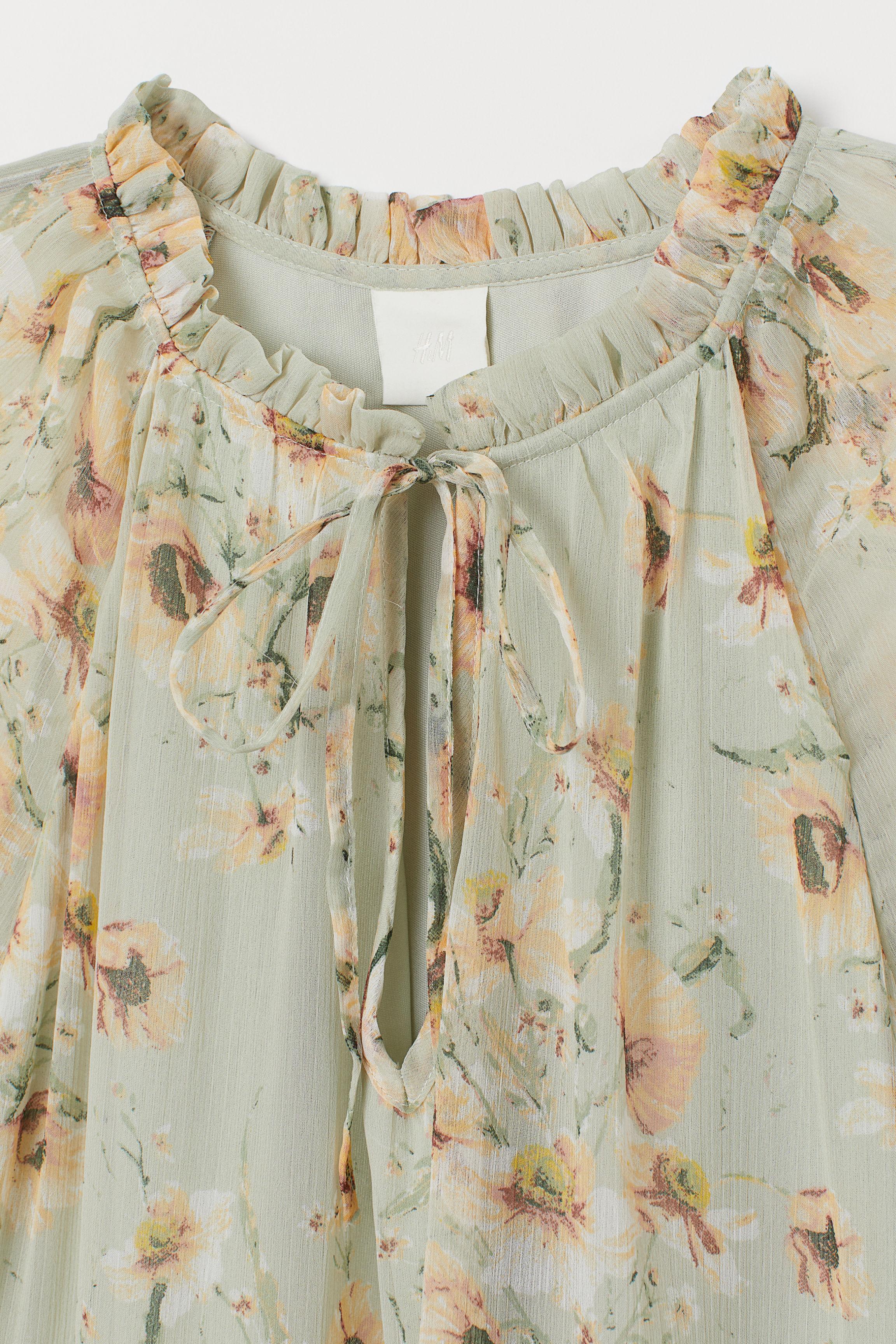 light green chiffon dress