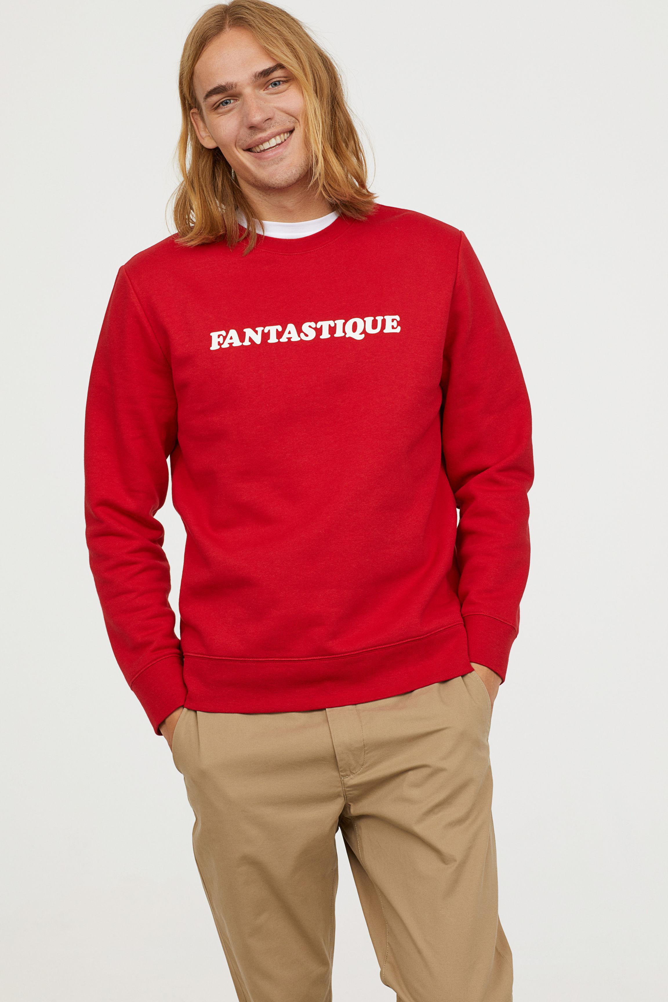 h&m red sweatshirt