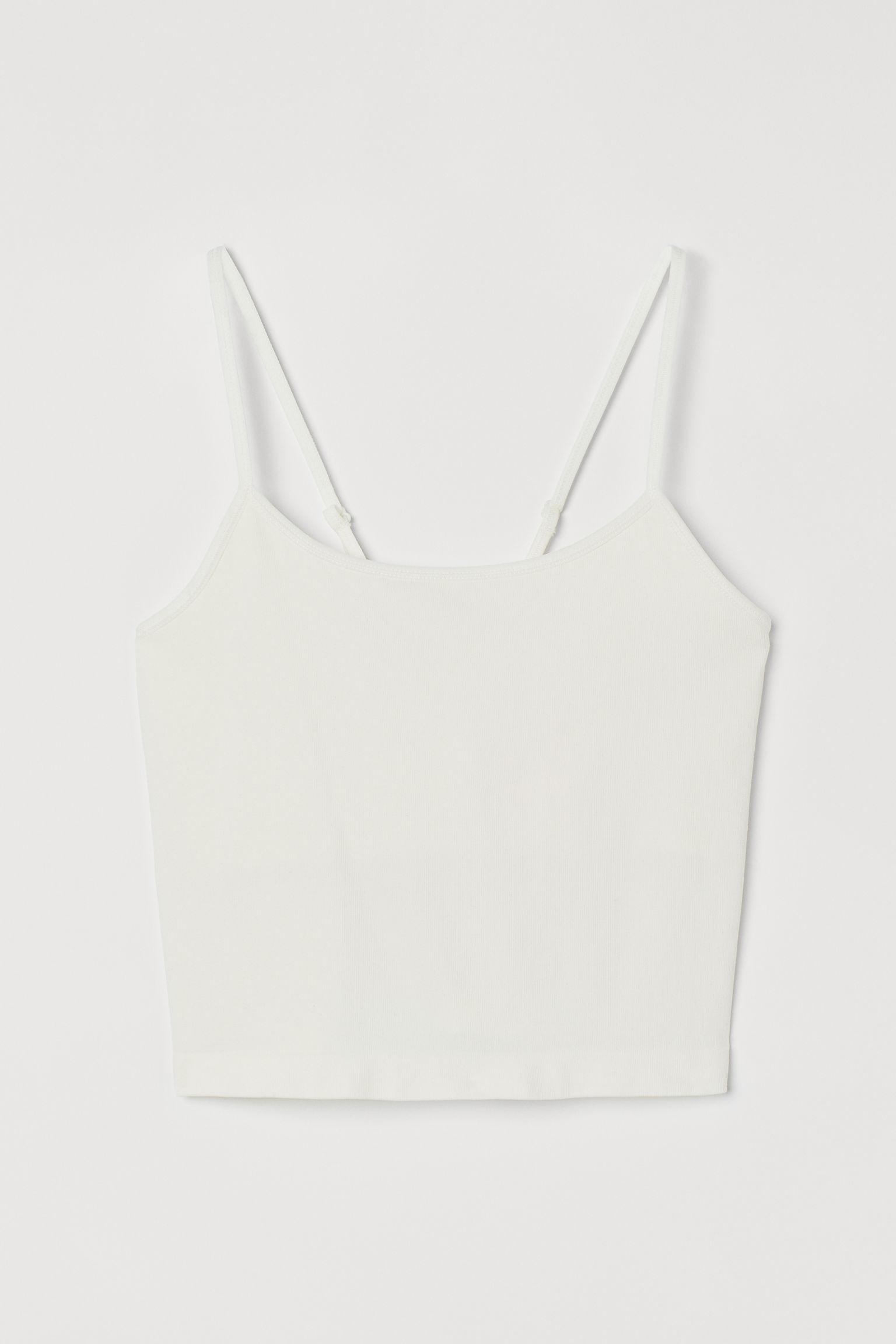 H&M Seamless Sports Top in White - Lyst