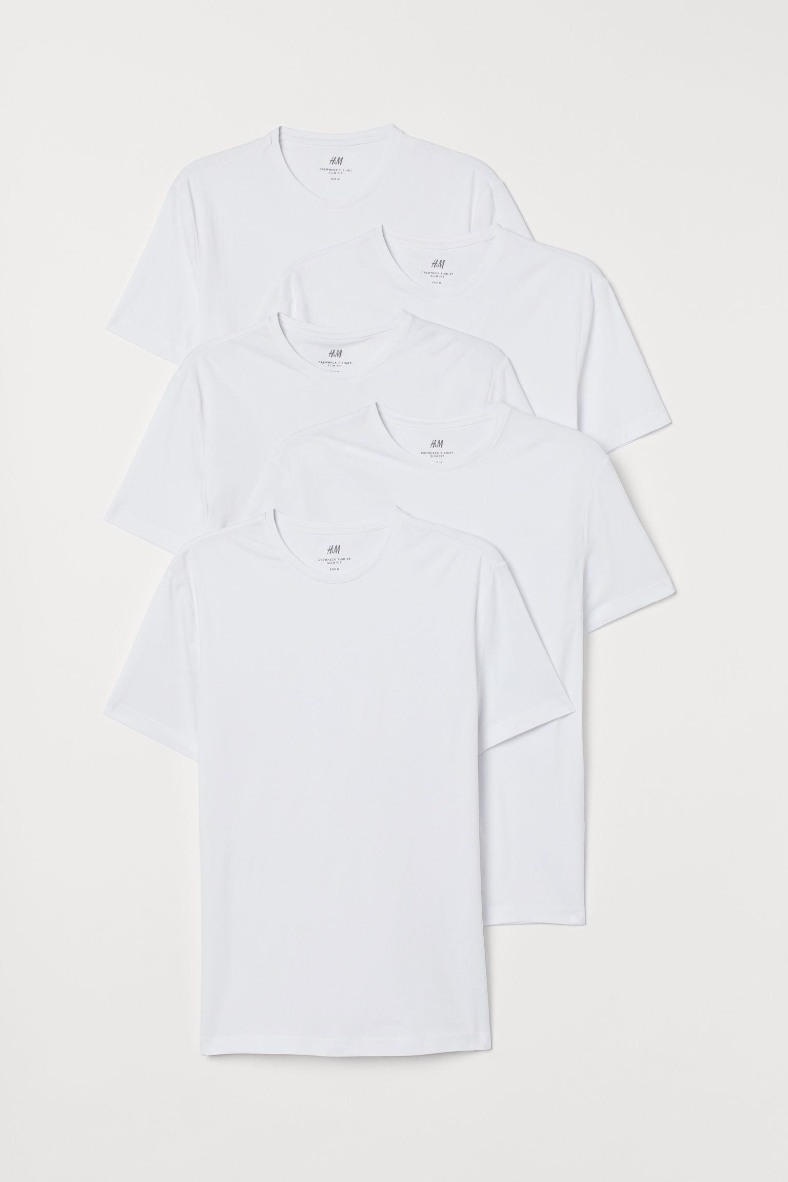 h&m t shirt 5 pack