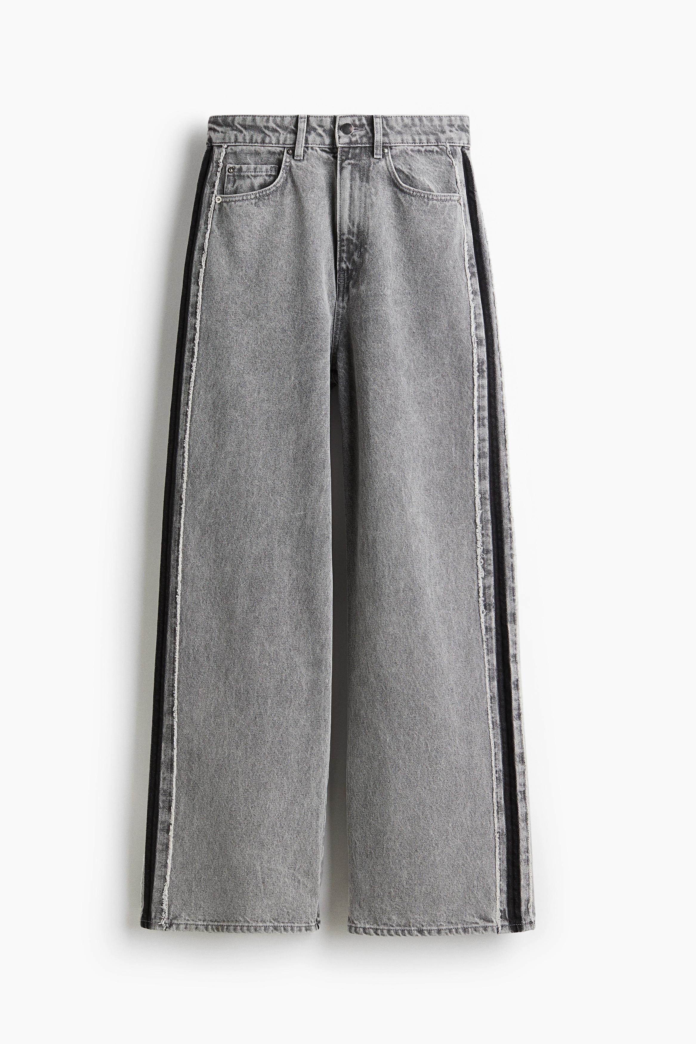 Jean avec panneaux latéraux H&M en coloris Gris Lyst