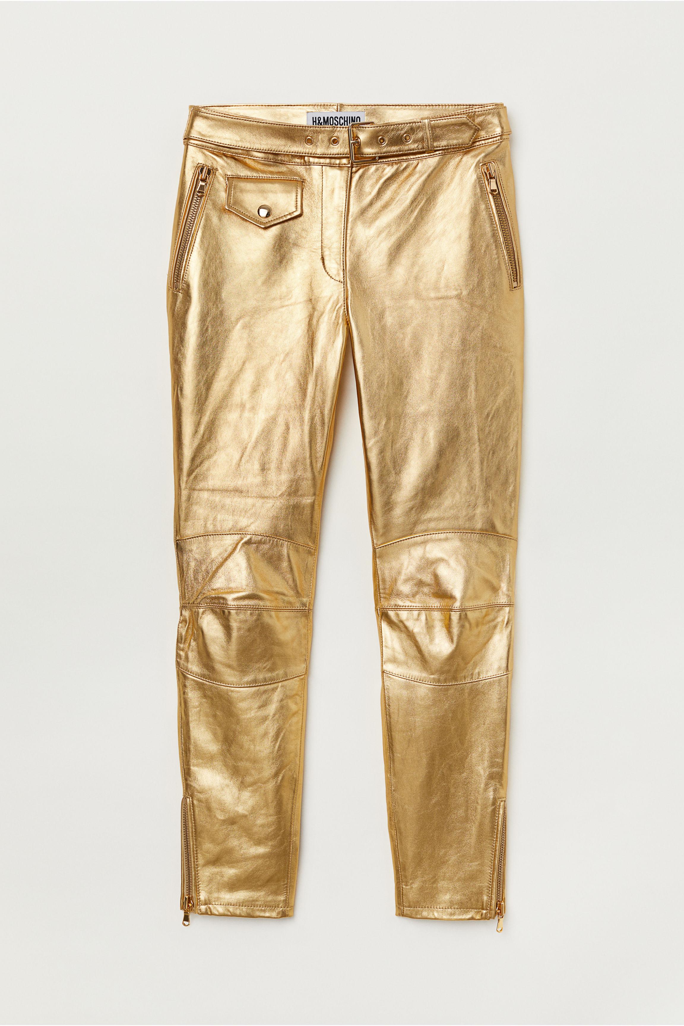 H\u0026M Ankle-length Leather Pants | Lyst