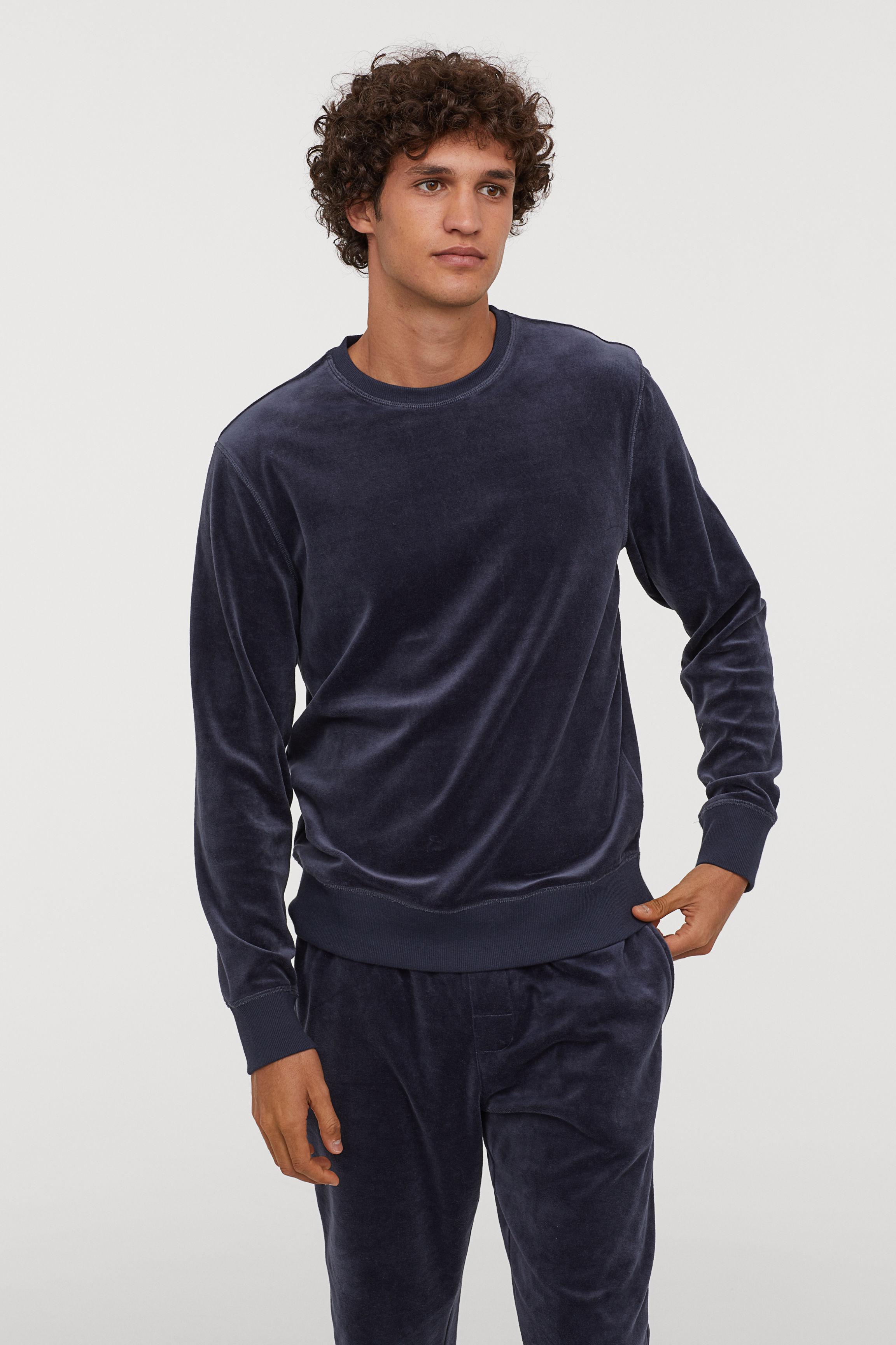 H&M Velour Pyjamas in Blue for Men | Lyst