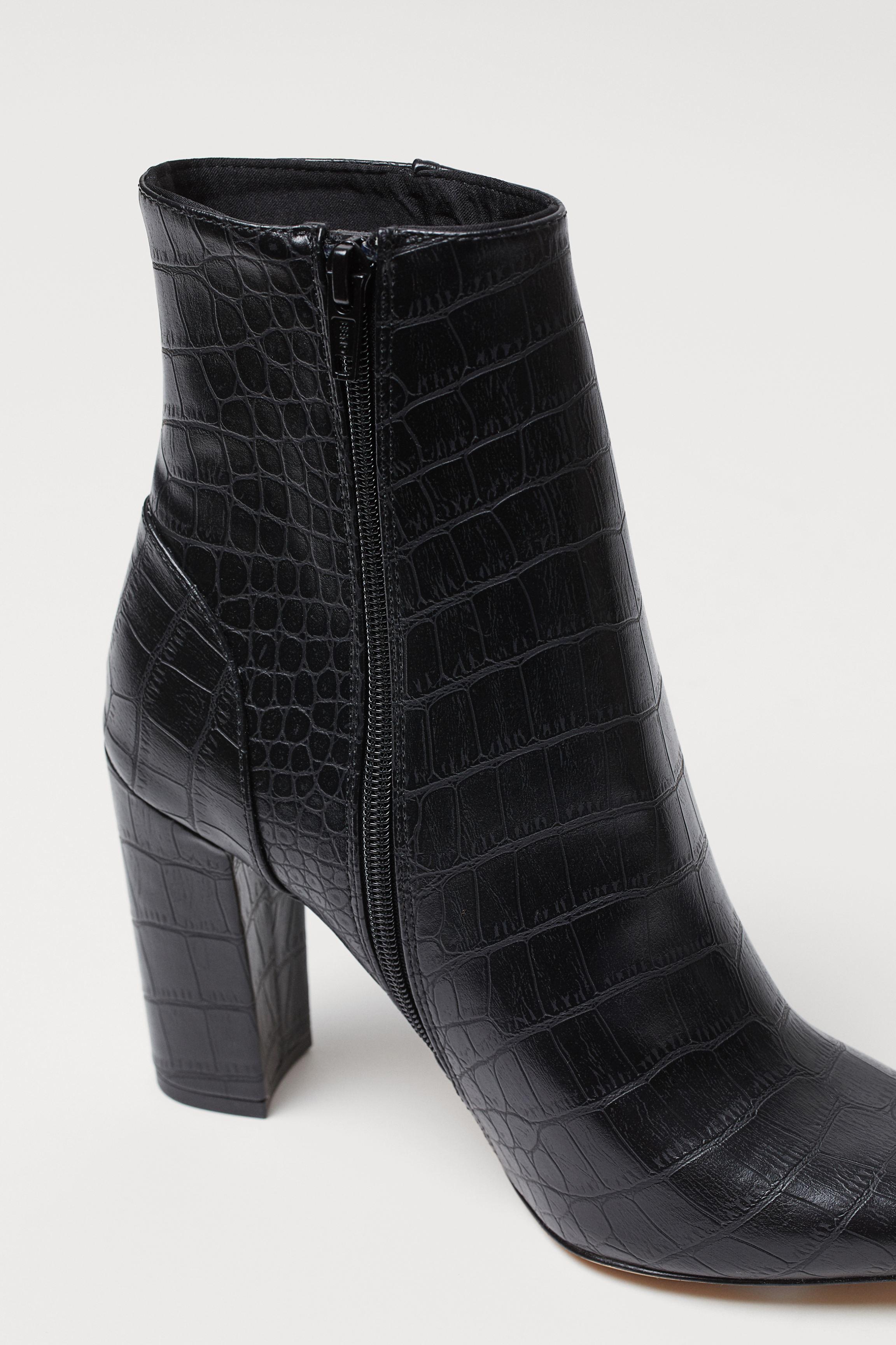 Crocodile patterned boots h&m Clearance