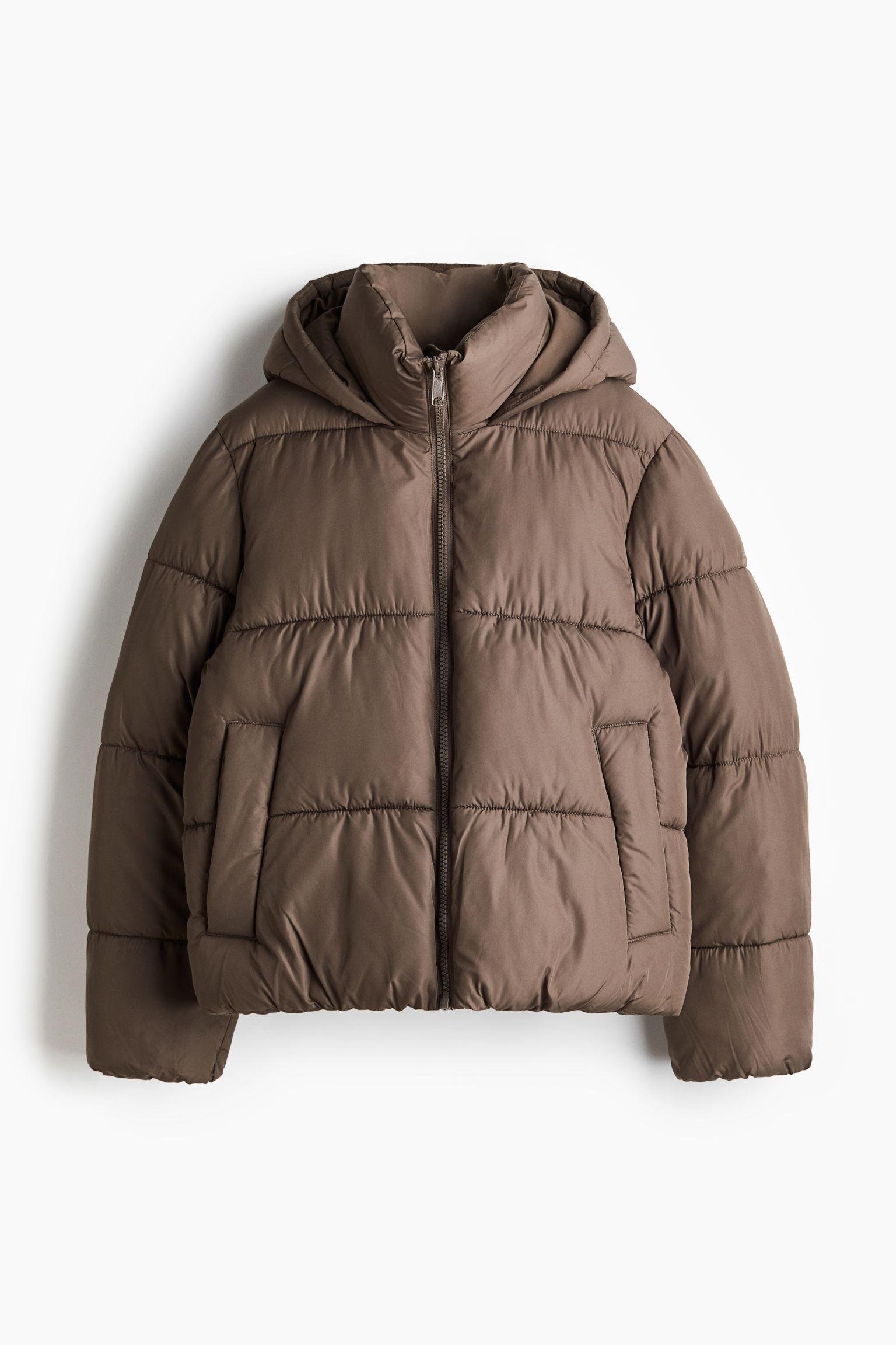 H And M Short Down Jackets Wattierte Jacke Mit Kapuze H&m H