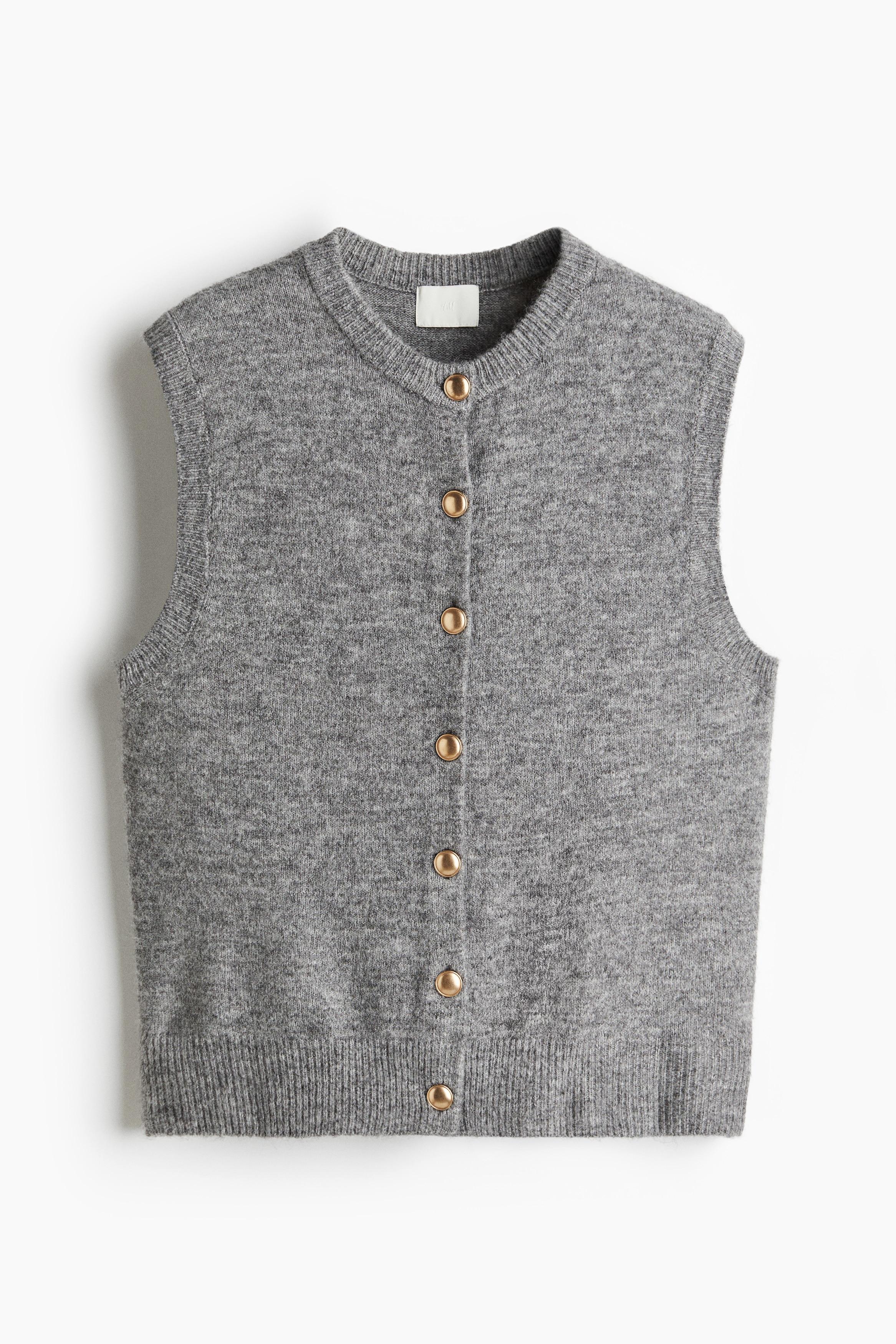 H&m Gilet Maille Gris Sweats Et Pull Overs Gris H&M Pour Femme