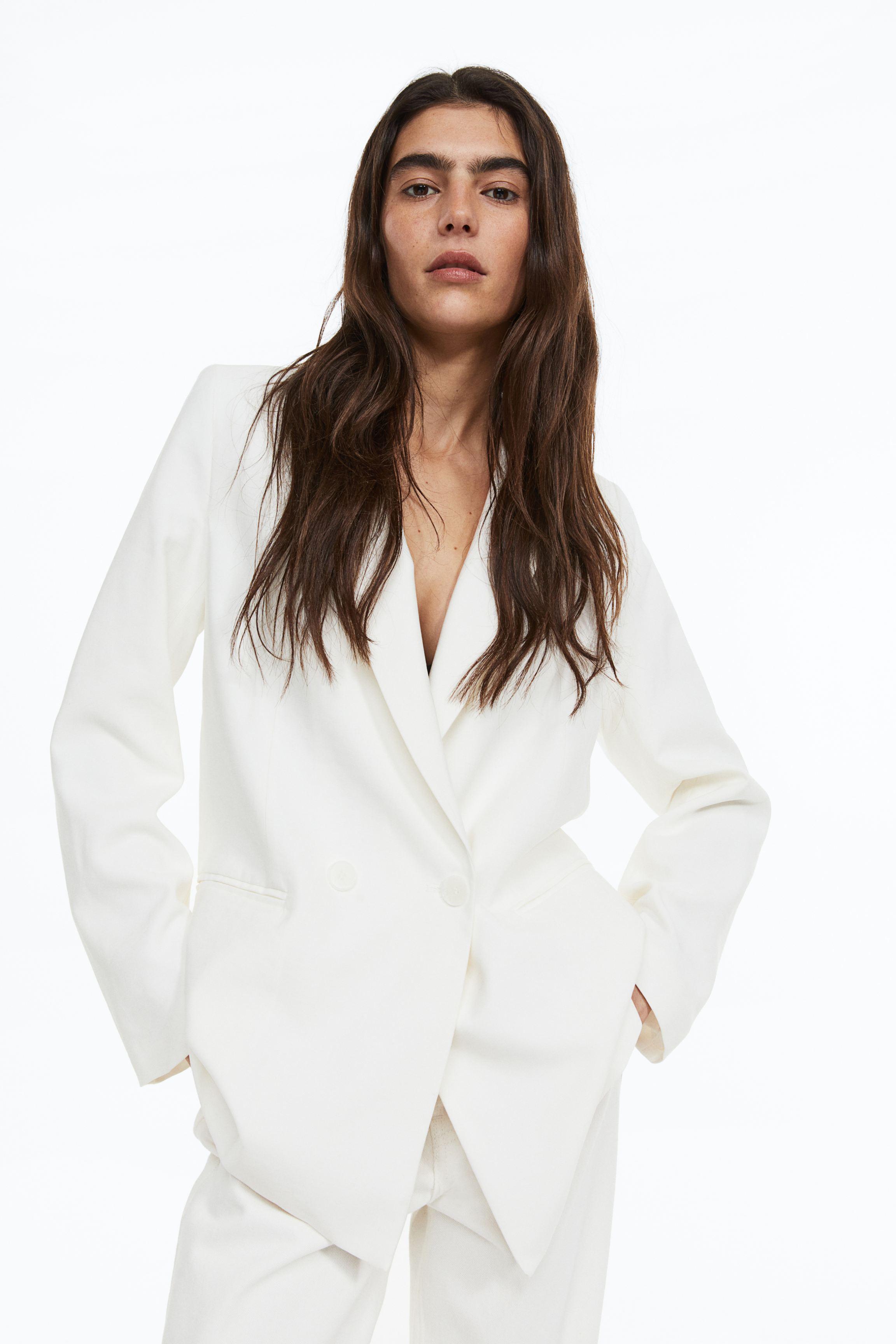 H&M Blazer in White | Lyst