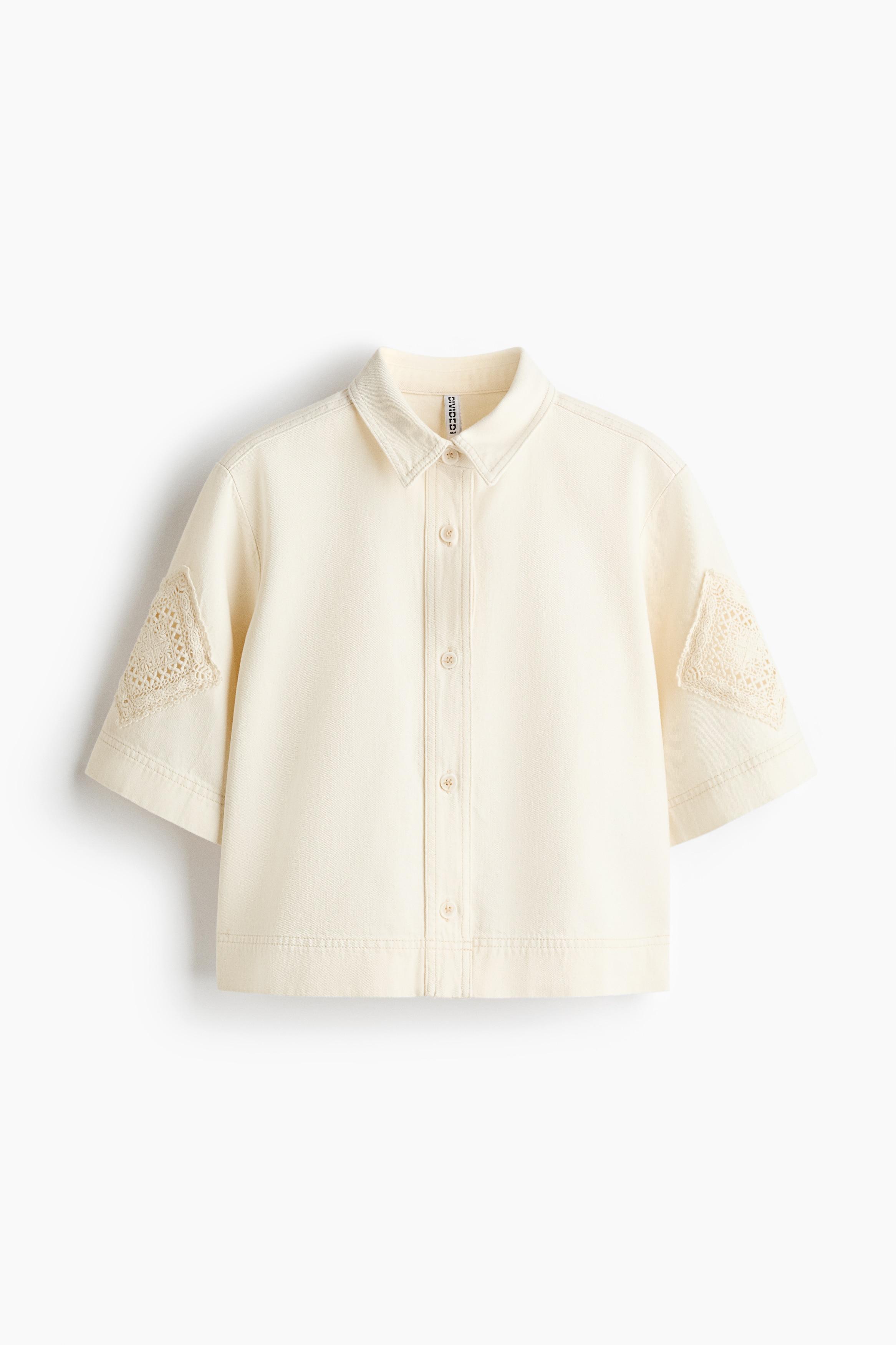 Top à Découpes Blanc H&M - Taille XS - Occasion Très Bon état