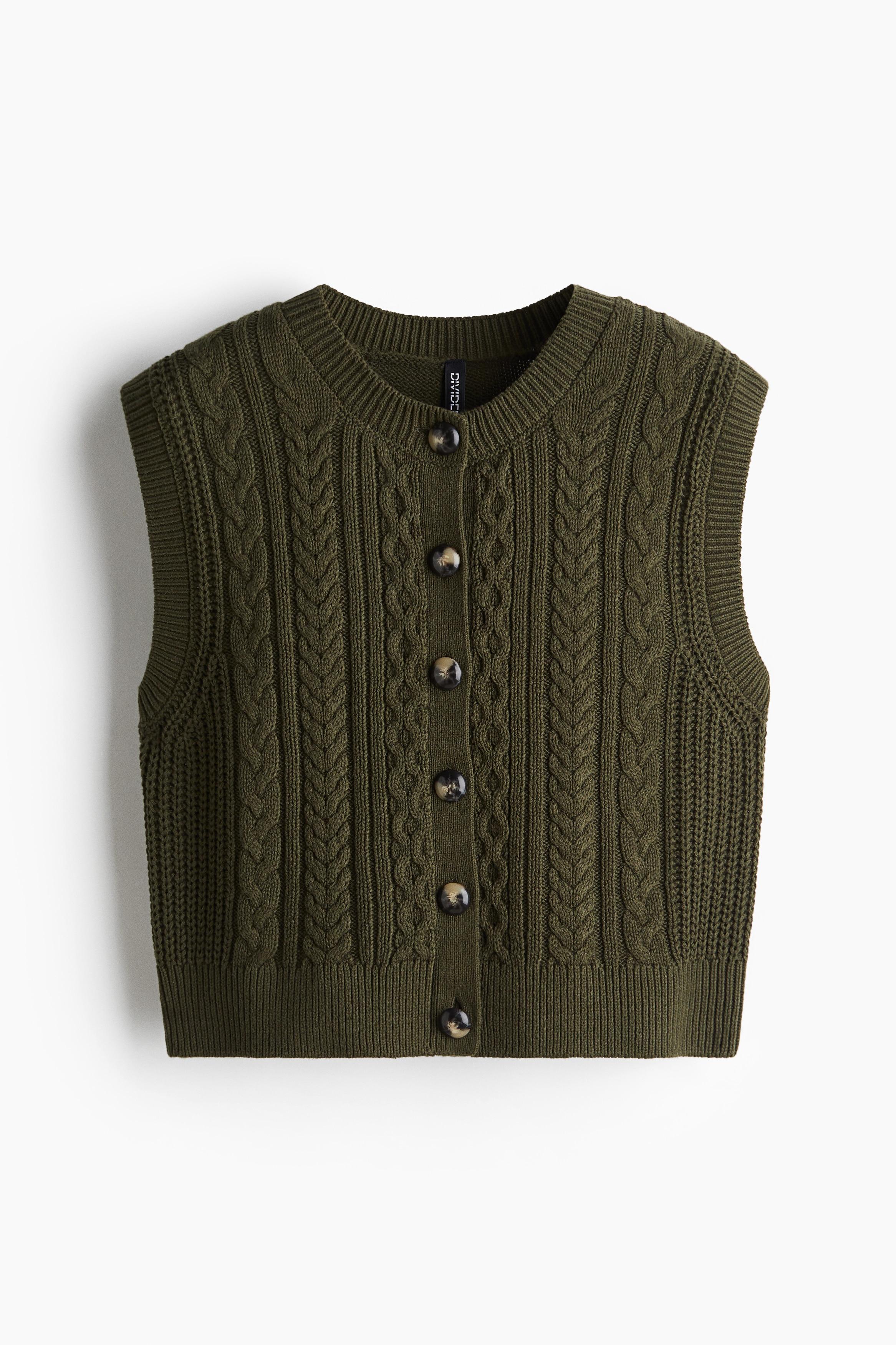 H&m Gilet Vert Grosse Maille Femme Sweats Et Pull Overs H&M