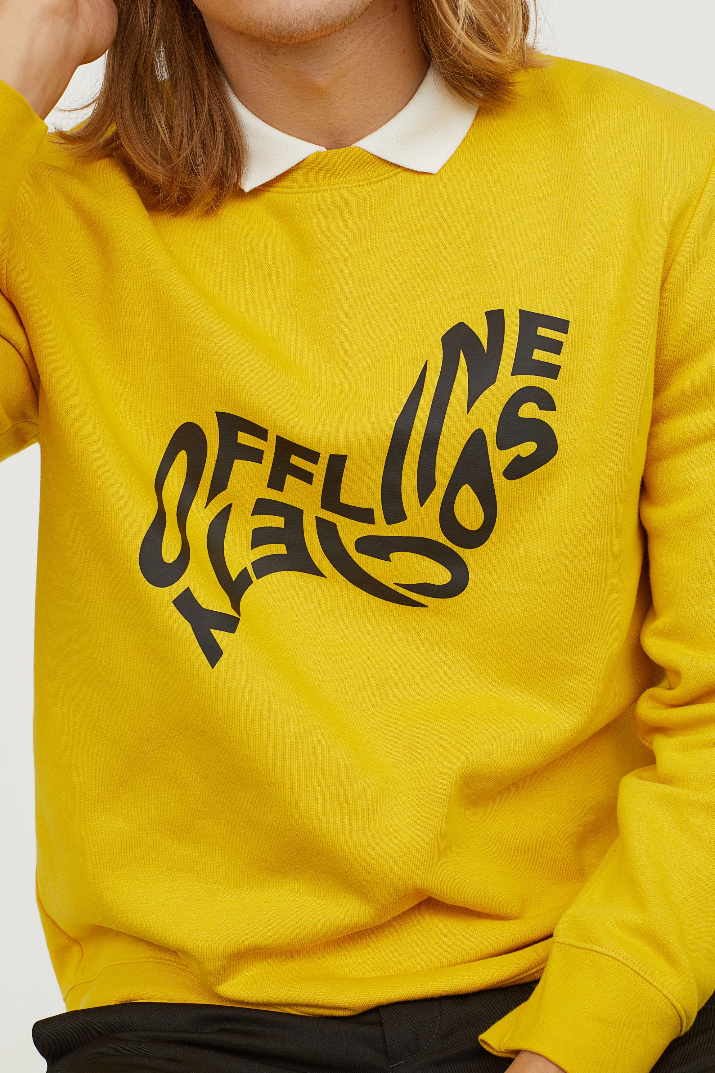 offline society yellow sweatshirt