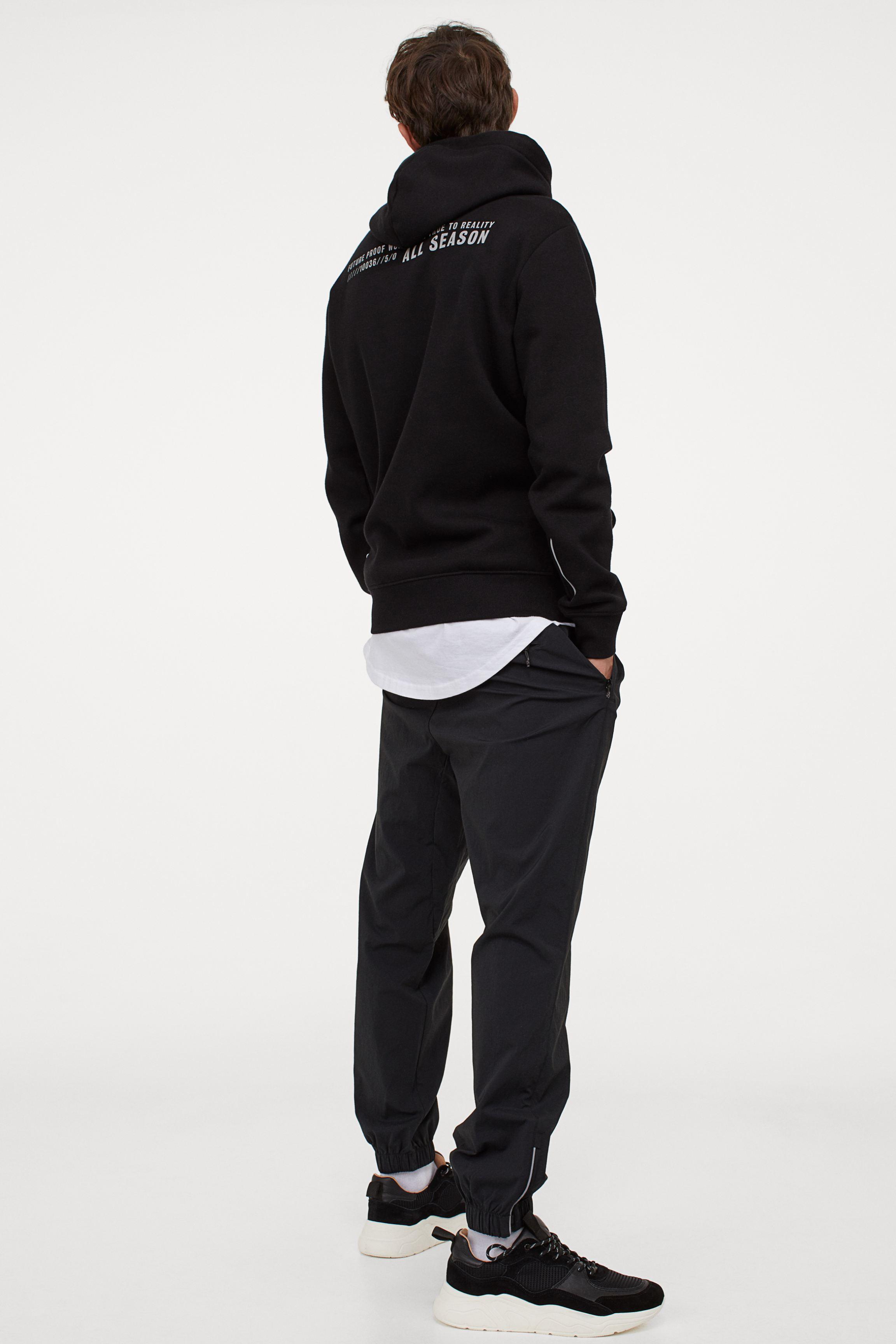 H&M Joggers Regular Fit in Black for Men - Lyst