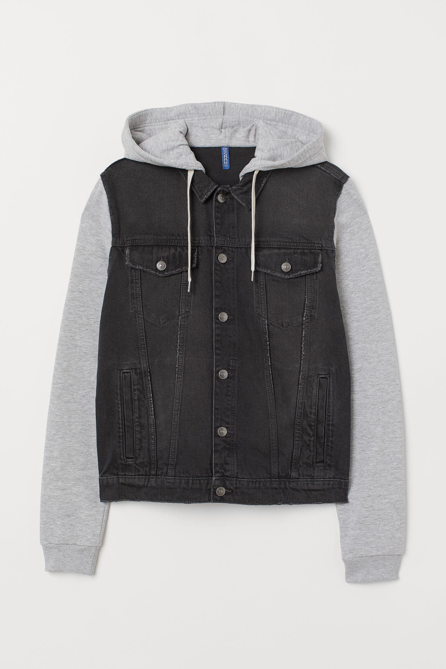 black jean hoodie jacket