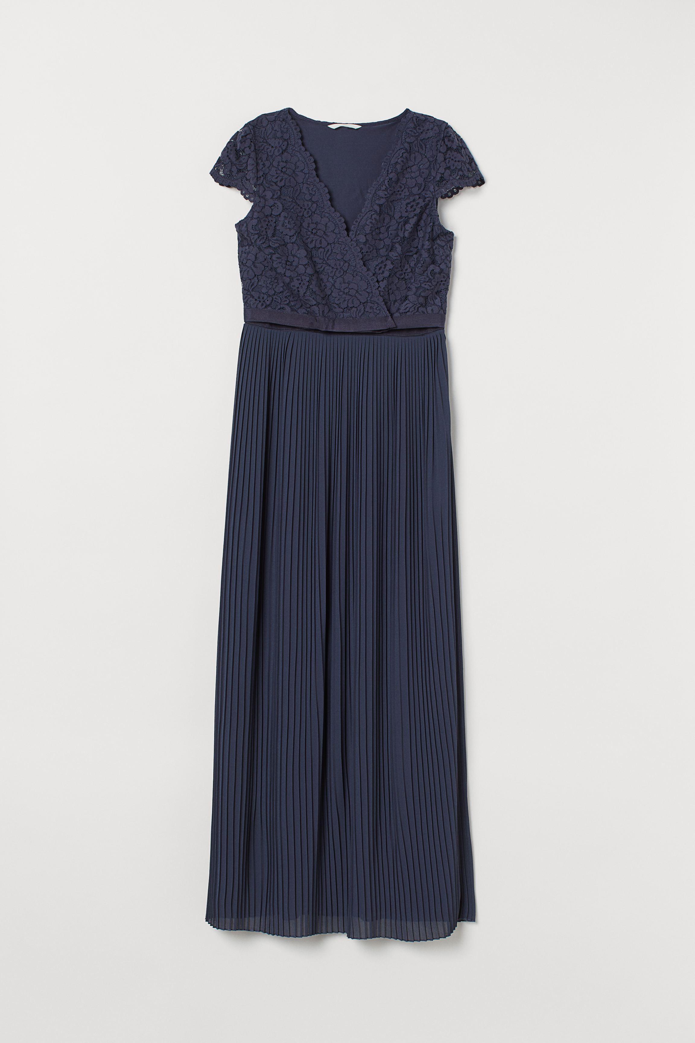 h&m pleated dress