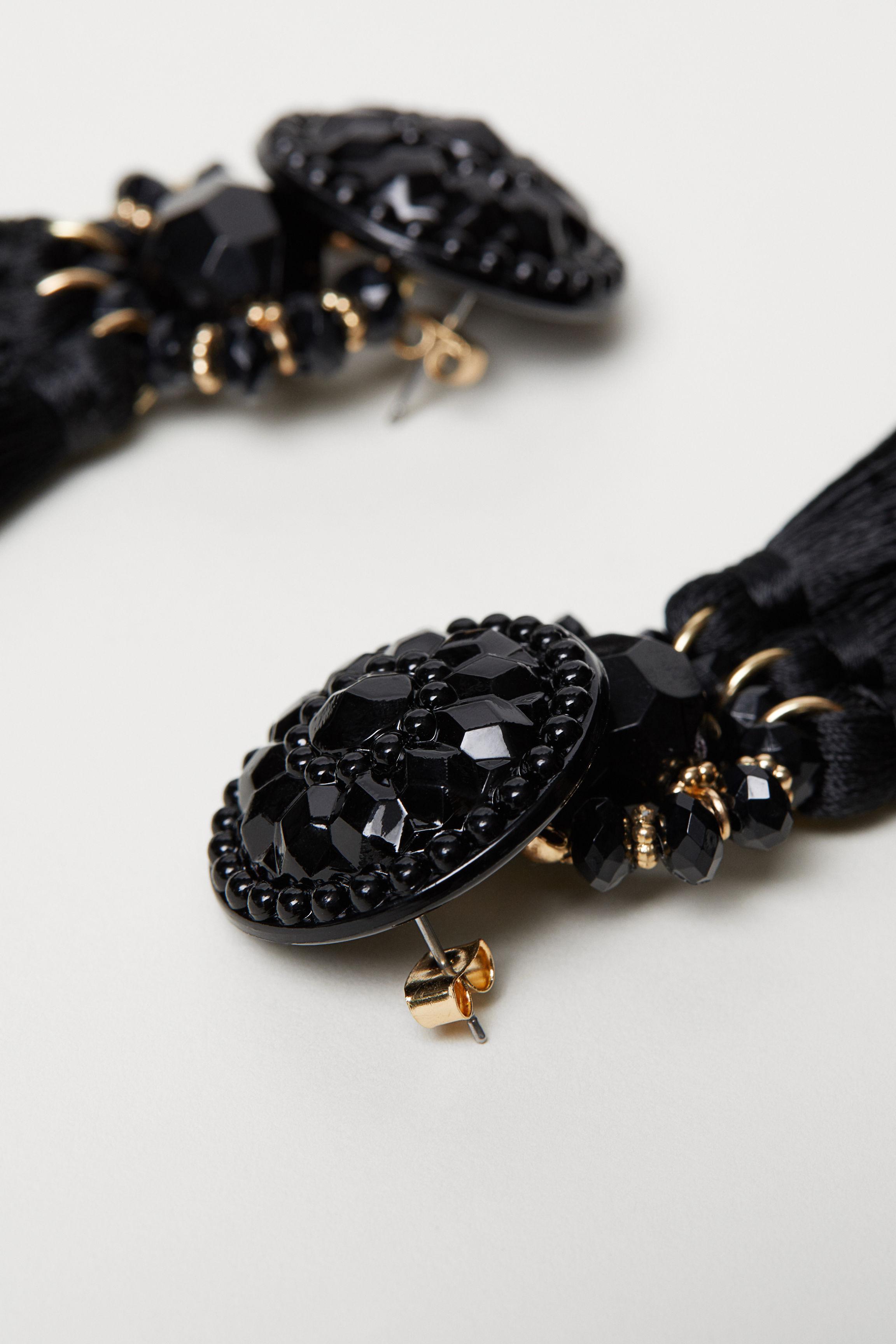 H&M Synthetic Earrings With Tassels in Black Lyst