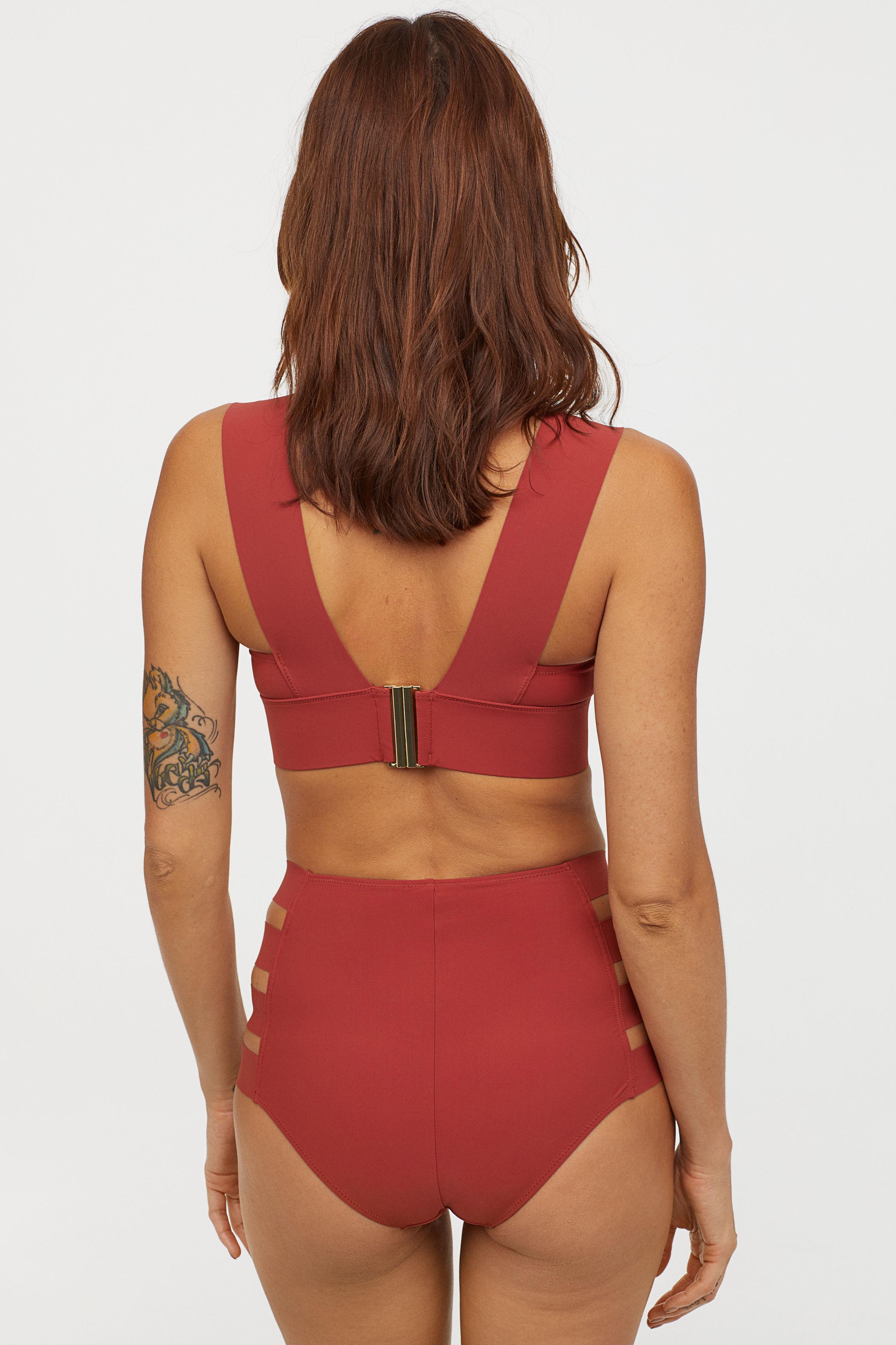 rust red bikini