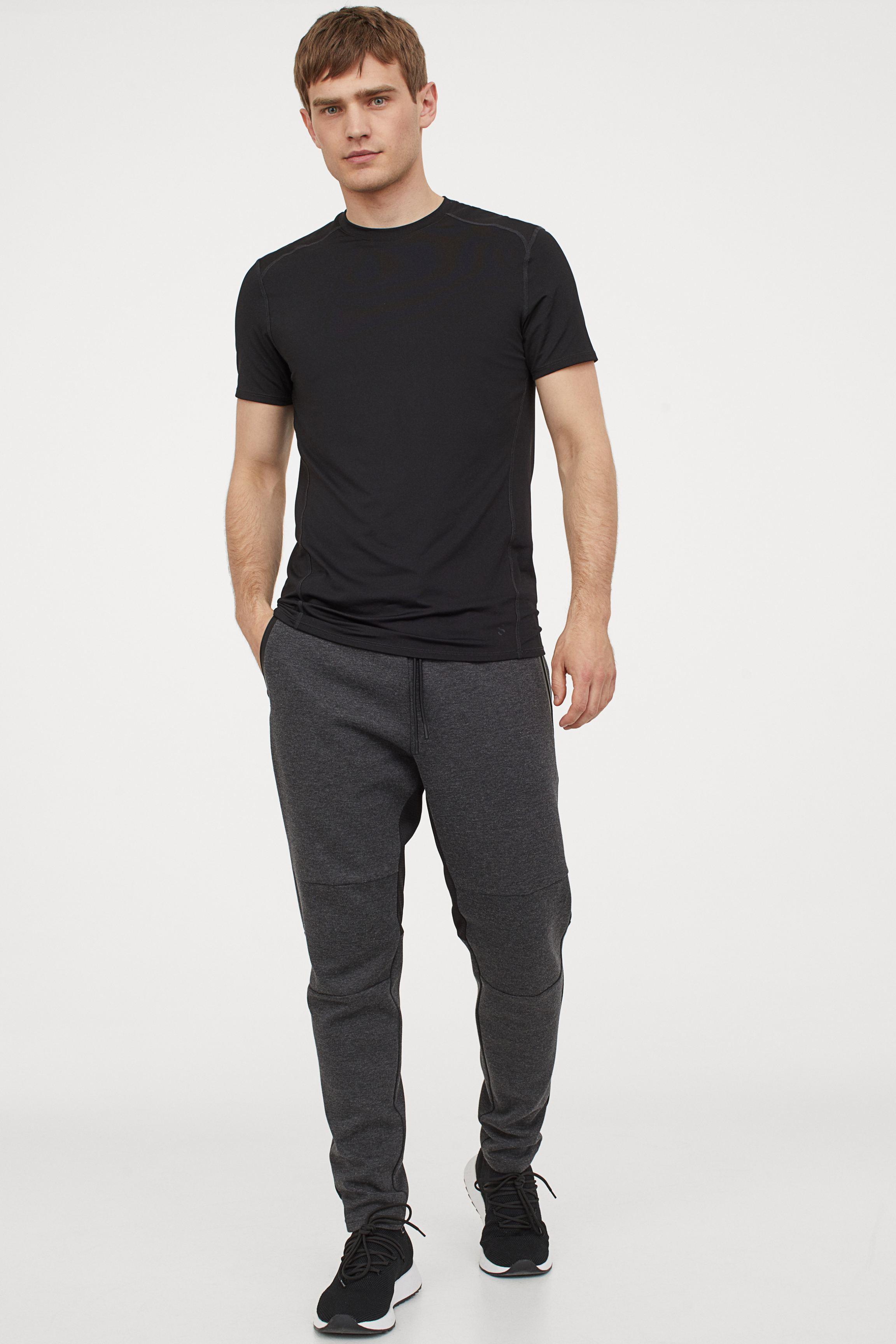 H&M Cotton Sports Joggers in Dark Gray Melange (Gray) for Men - Lyst