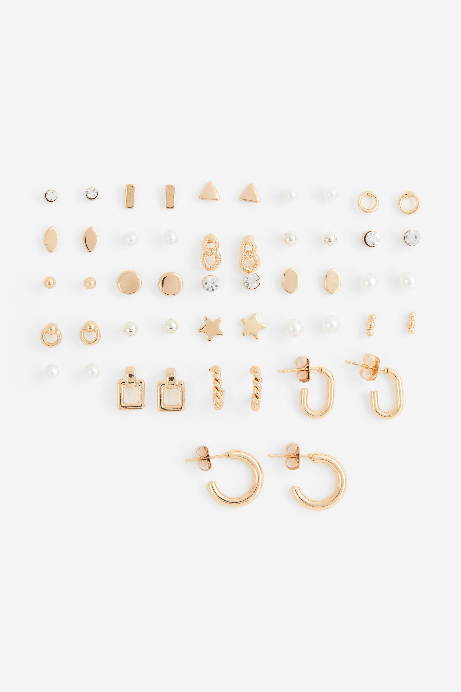 H&M 25 Pairs Earrings And Studs in White | Lyst UK