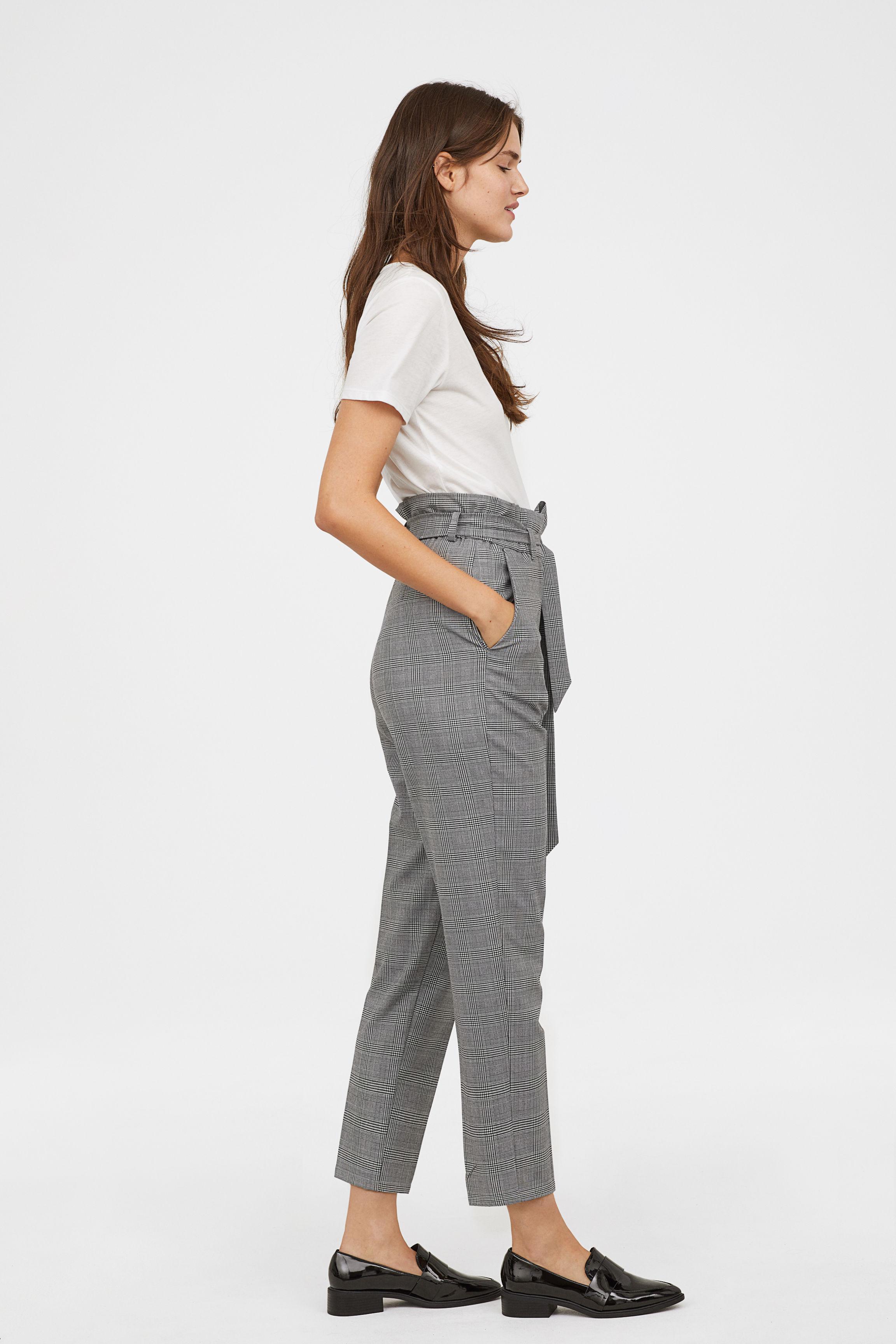 H\u0026M Synthetic Paper-bag Pants in Light 