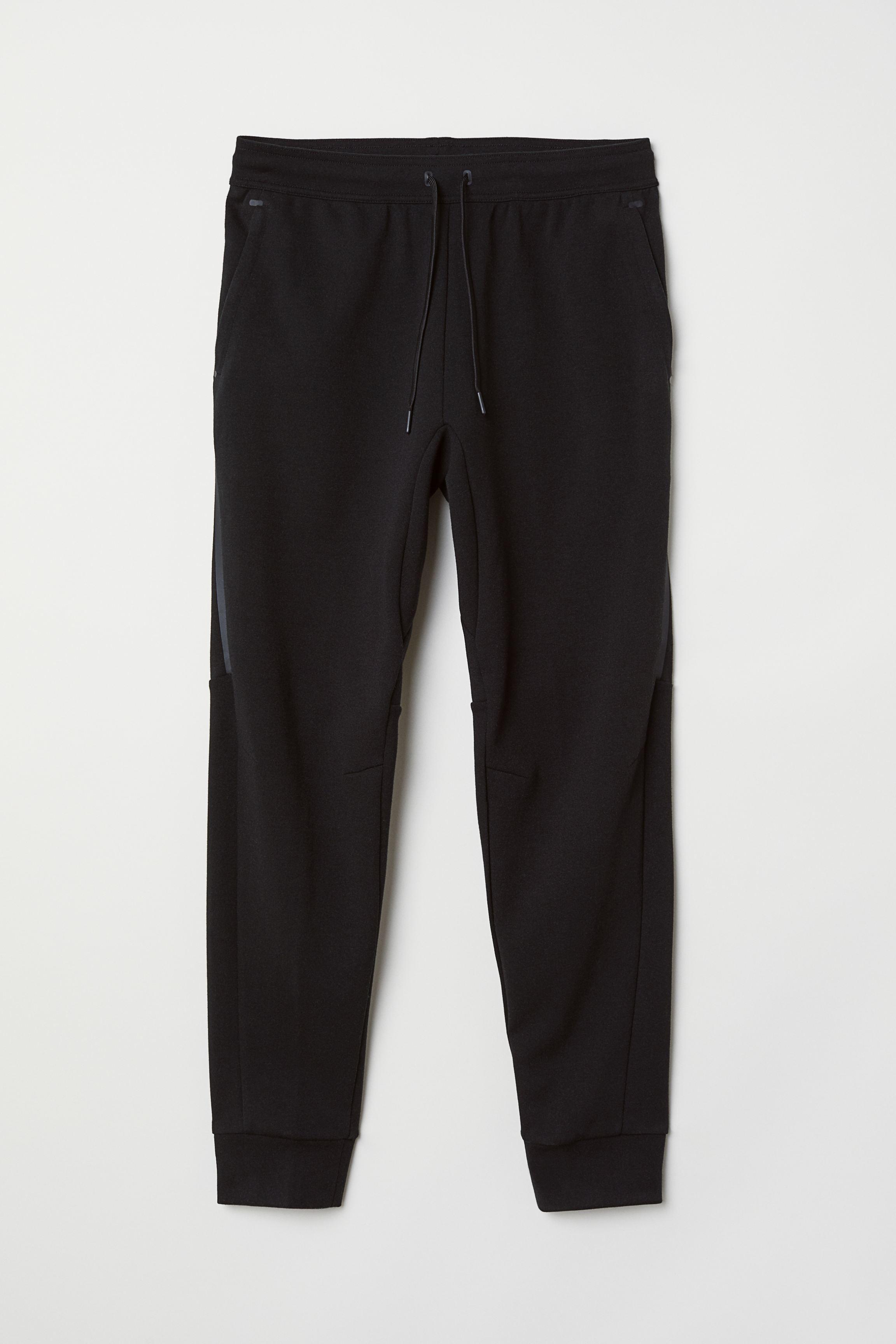 H M Cotton Sports Joggers In Black For Men Lyst