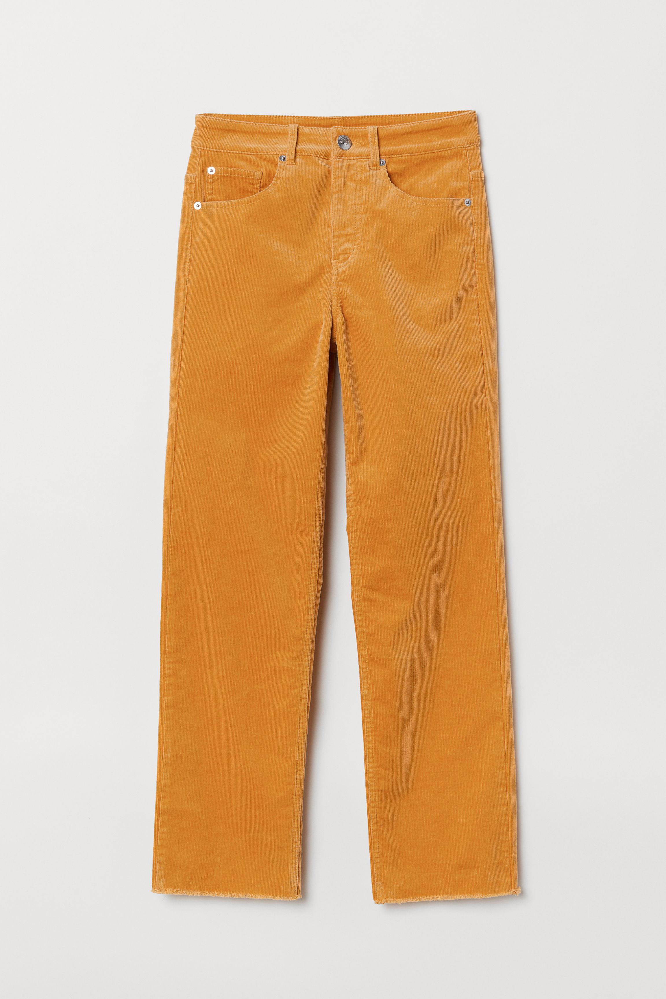 yellow corduroy trousers