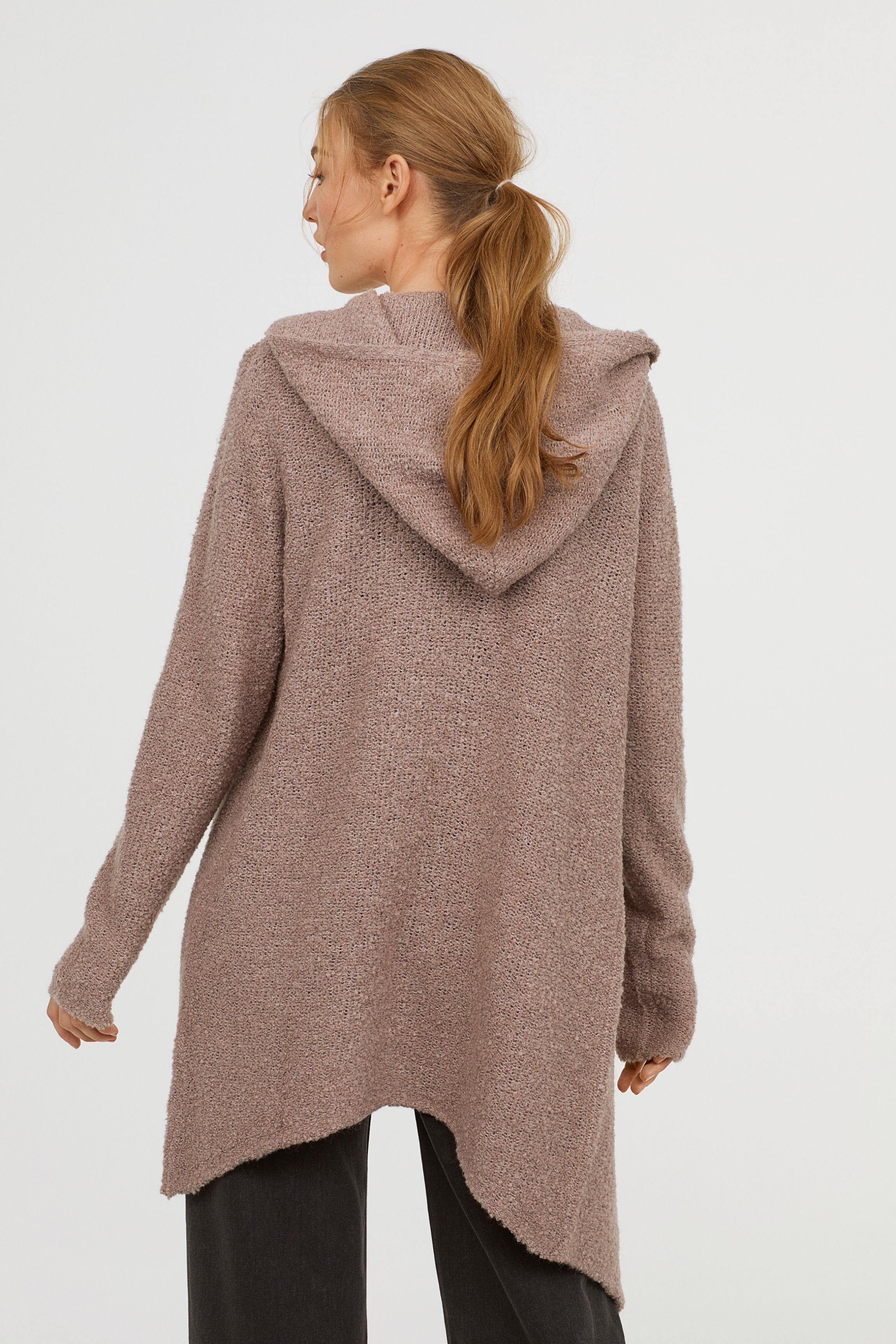 H&M Wool Hooded Cardigan - Lyst