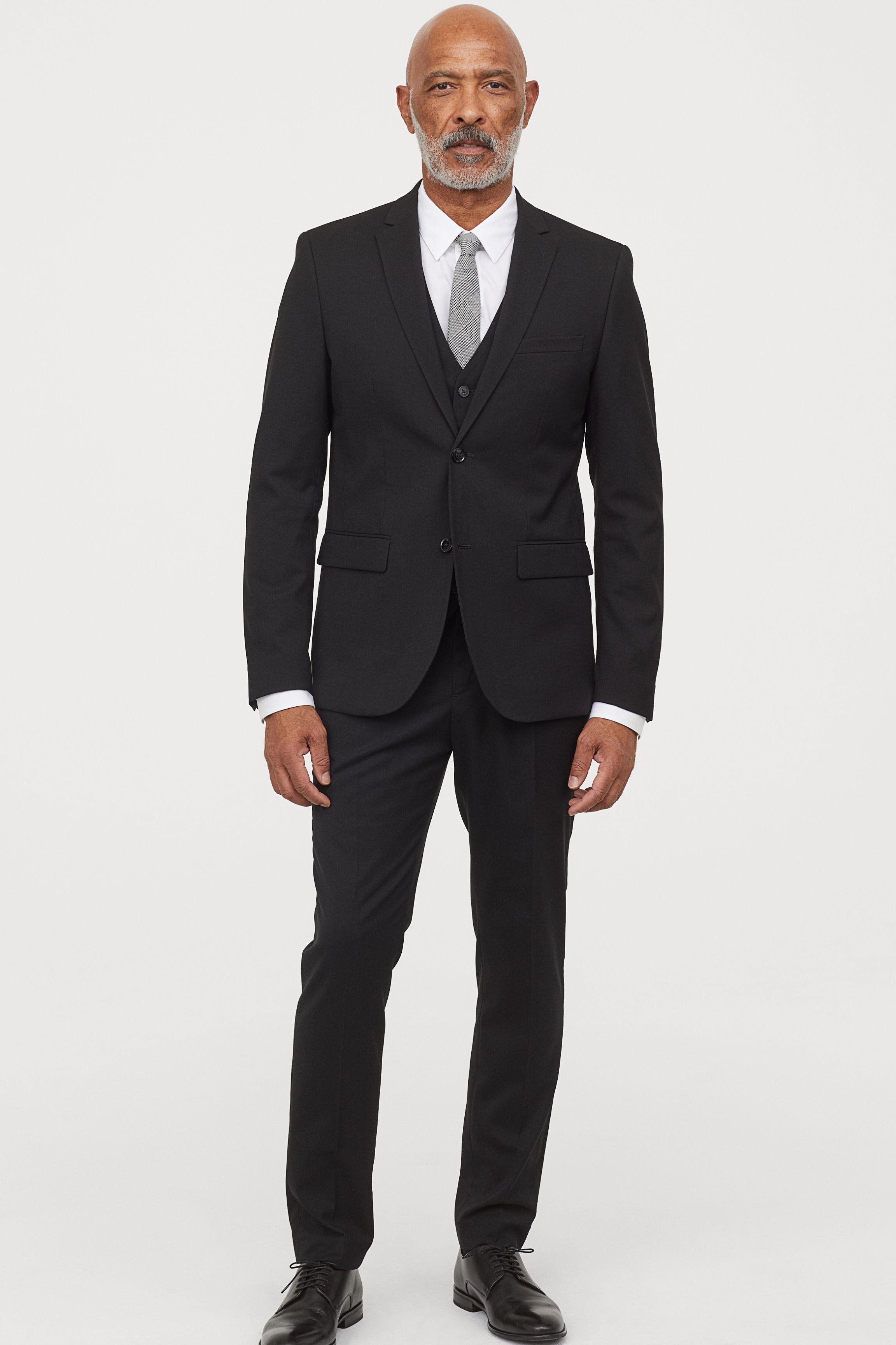 H&M Suit Trousers Slim Fit in Black for Men Lyst