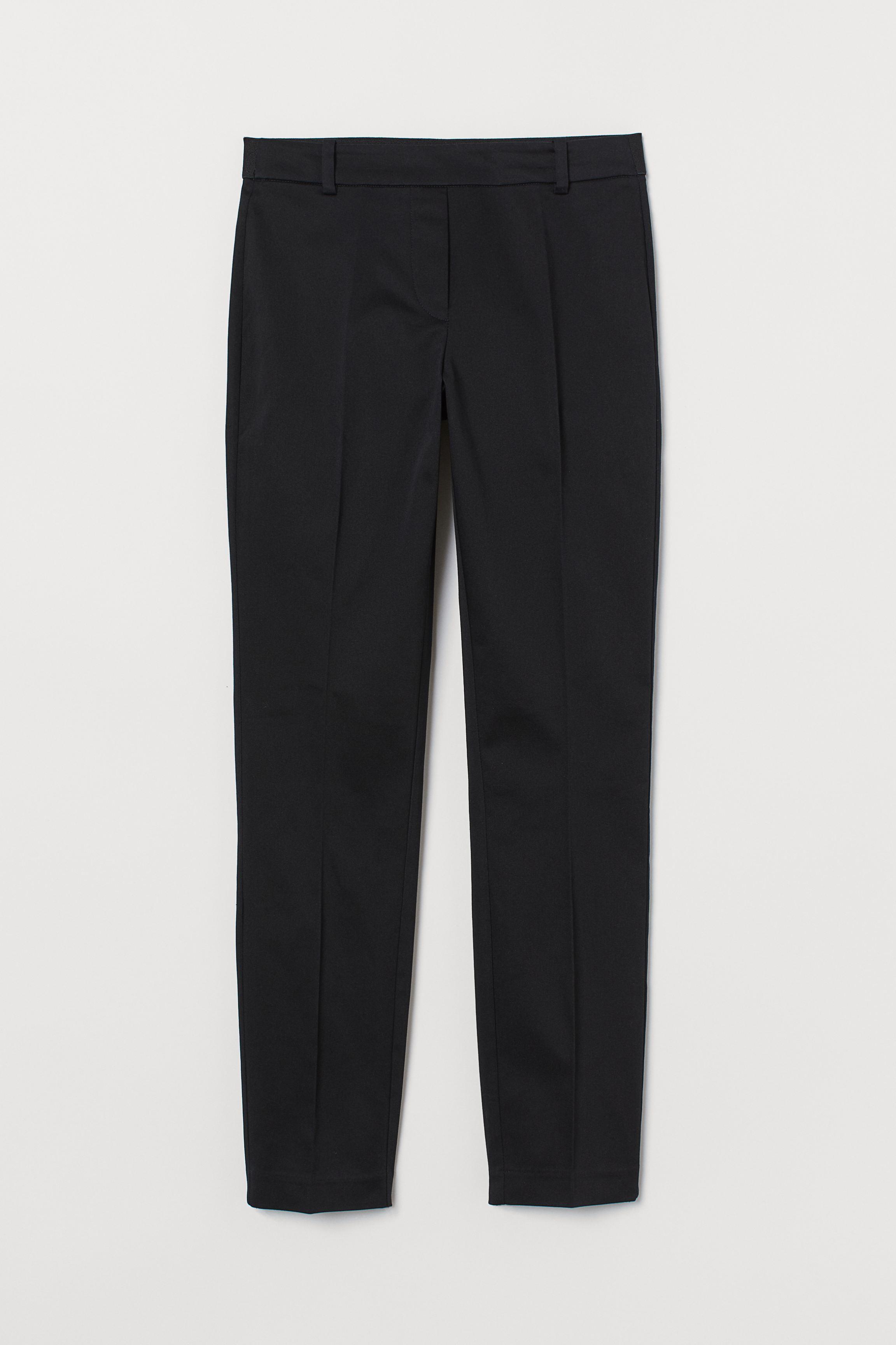 H&M Ankle-length Trousers in Black - Lyst