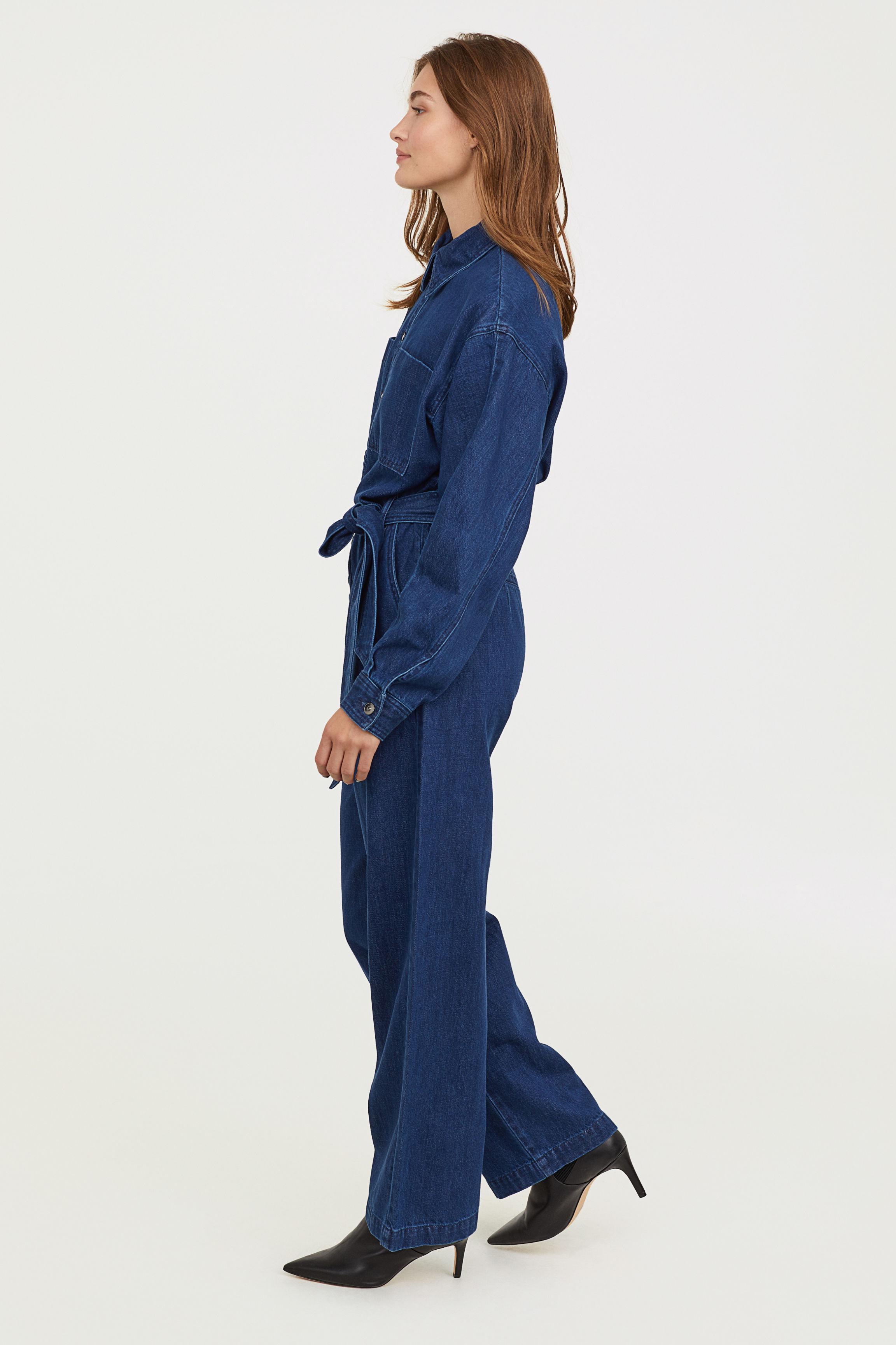 regen geleidelijk Pennenvriend H&M Denim Jumpsuit in Blue | Lyst