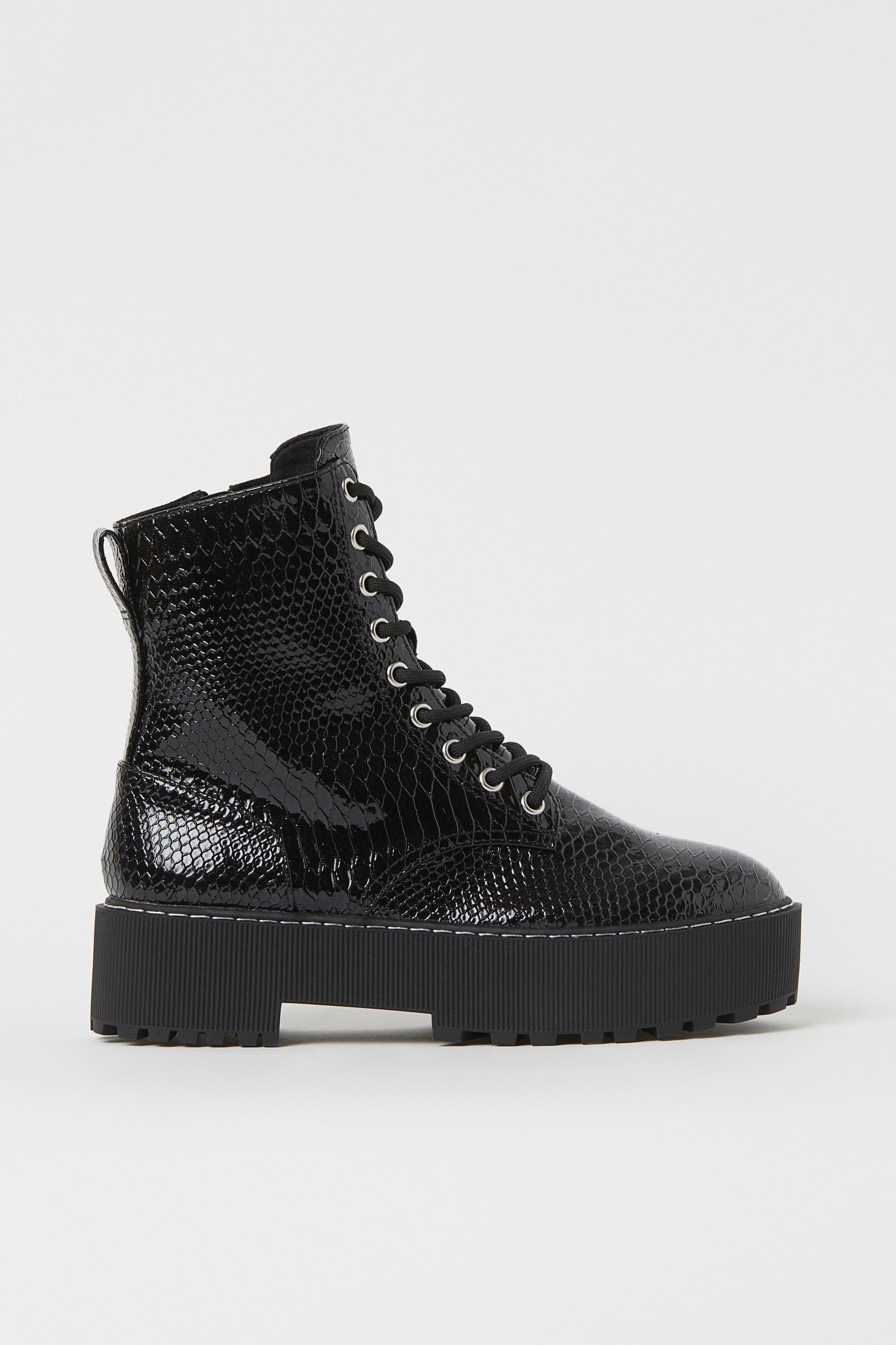 h&m black high heels