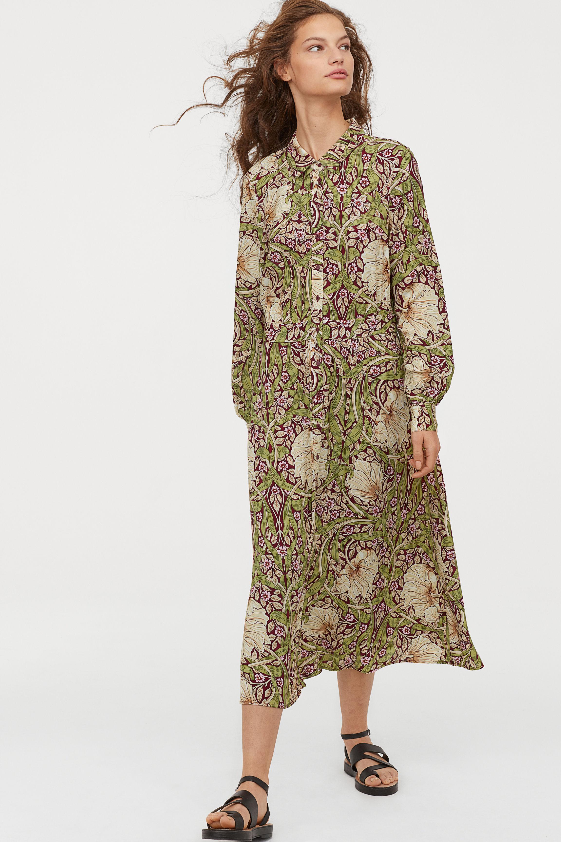 calf length shirt dress